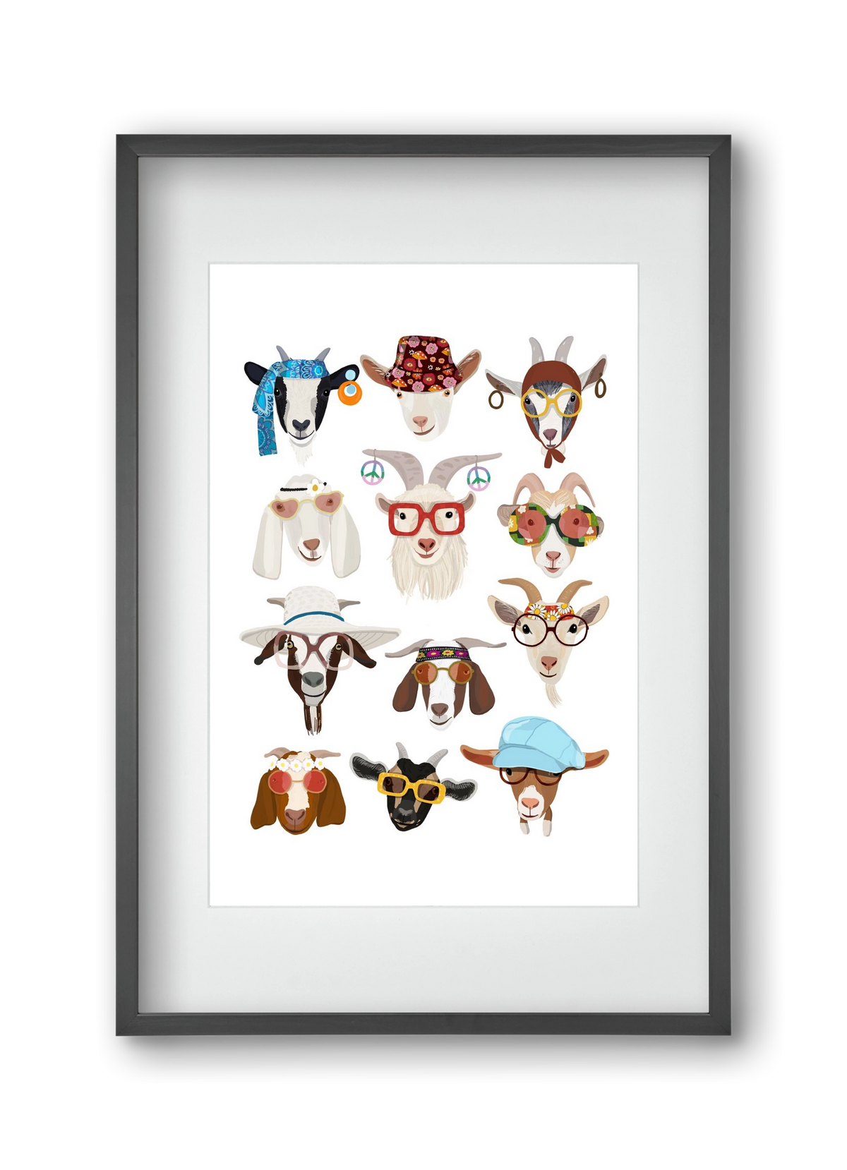 Goats in the 1970's , 30x45 cm (20x30 cm), Fekete keret, paszpartuval