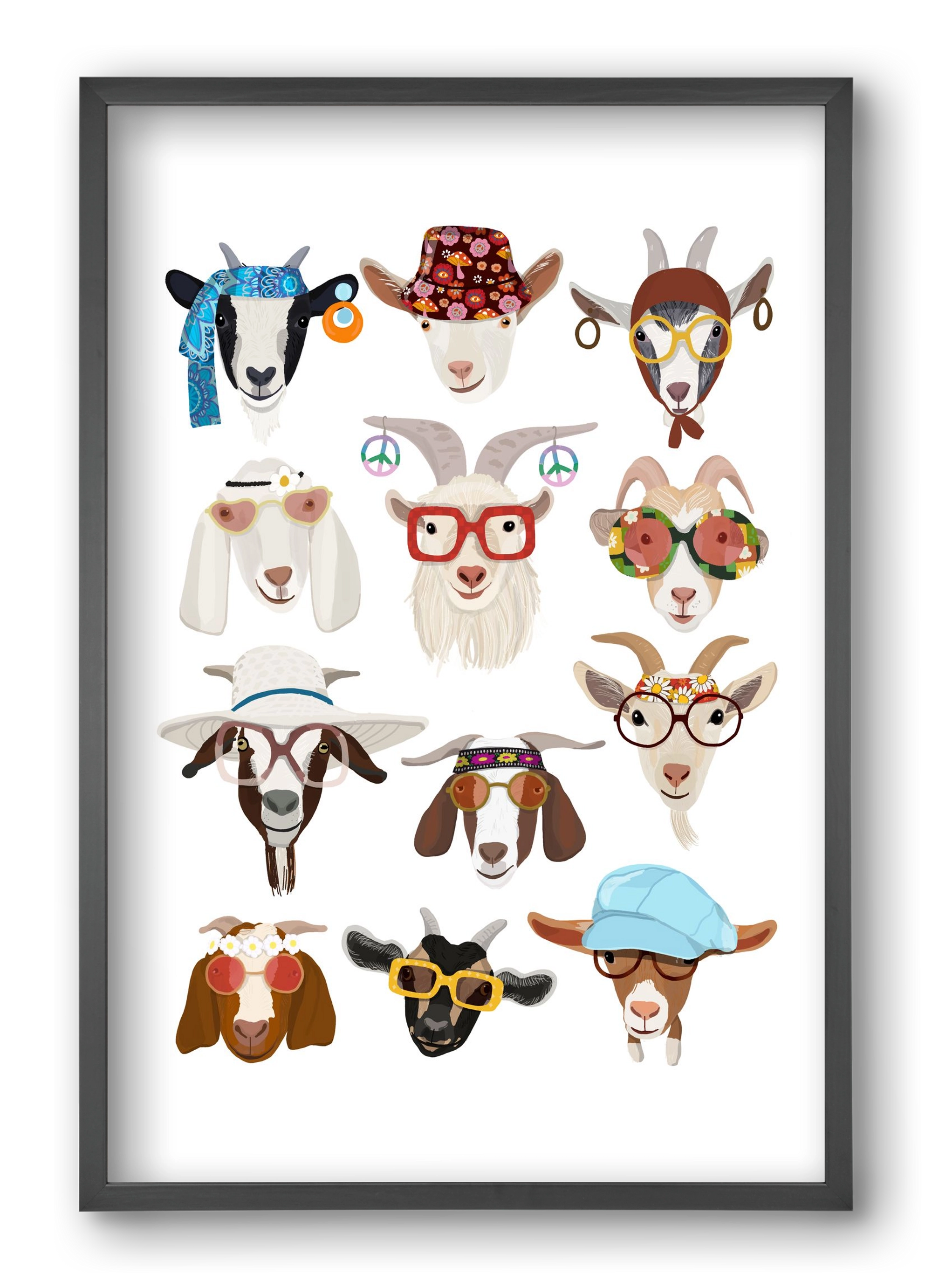 Goats in the 1970's , 40x60 cm (40x60 cm), Fekete keret