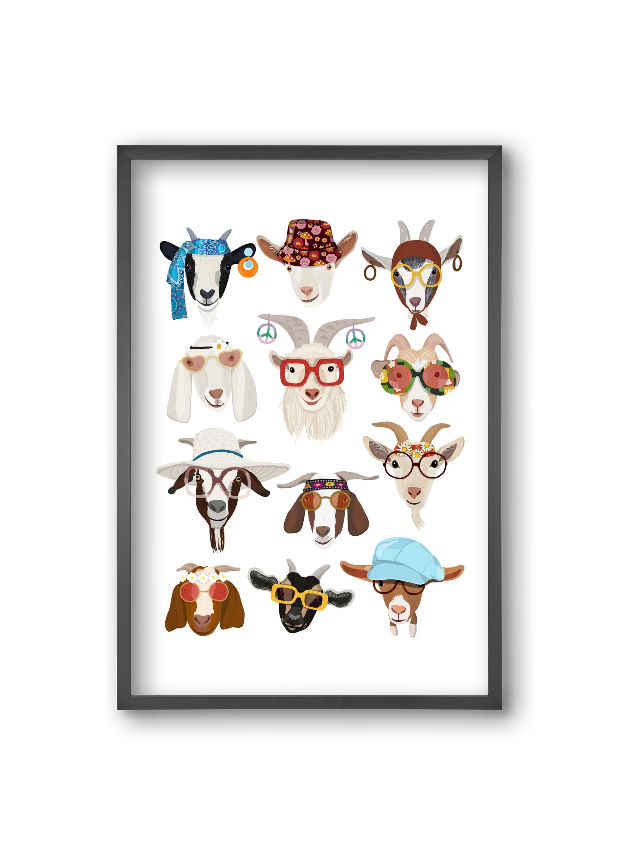 Goats in the 1970's , 20x30 cm (20x30 cm), Fekete keret