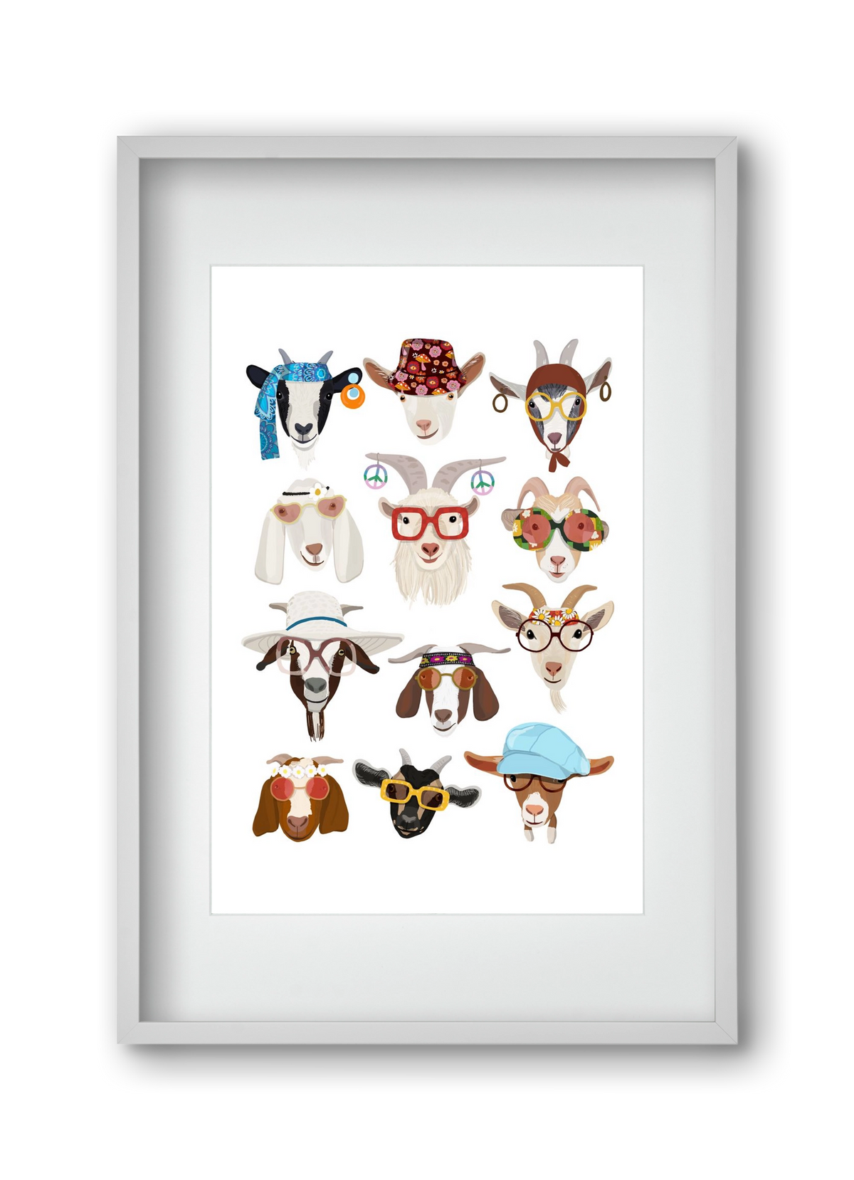 Goats in the 1970's , 30x45 cm (20x30 cm), Fehér keret, paszpartuval