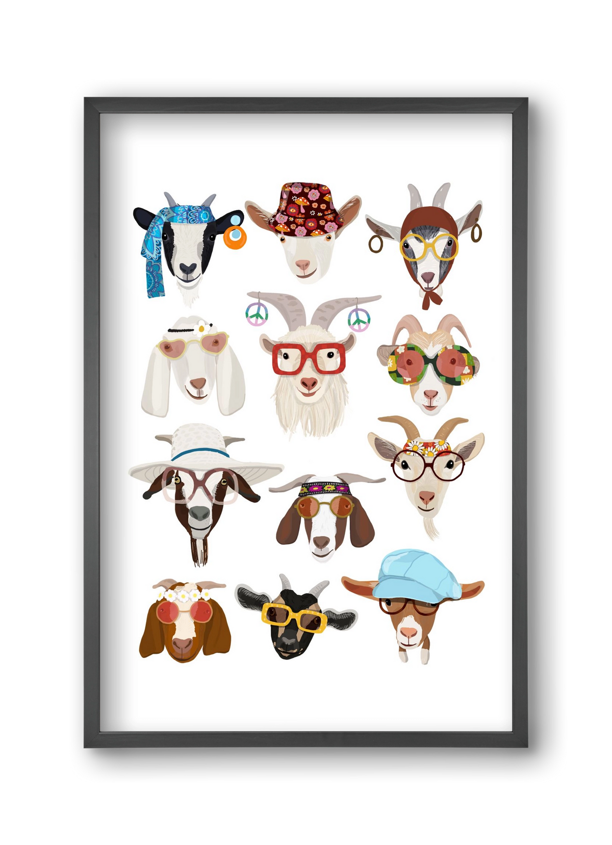 Goats in the 1970's , 30x45 cm (30x45 cm), Fekete keret