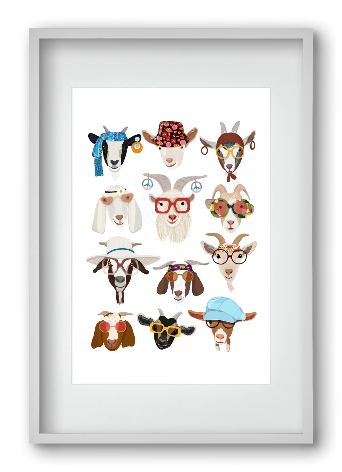 Goats in the 1970's , 40x60 cm (30x45 cm), Fehér keret, paszpartuval