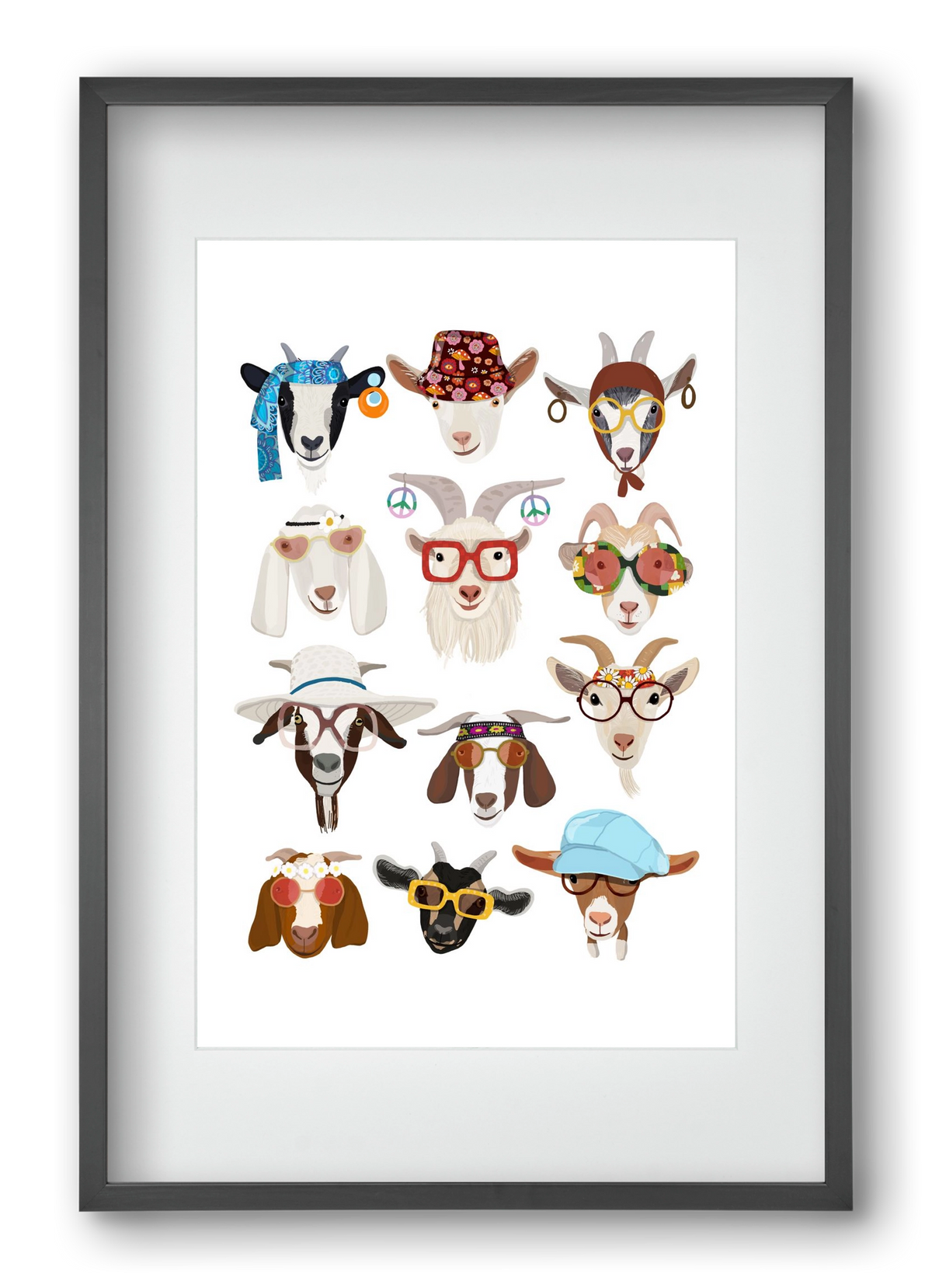 Goats in the 1970's , 40x60 cm (30x45 cm), Fekete keret, paszpartuval