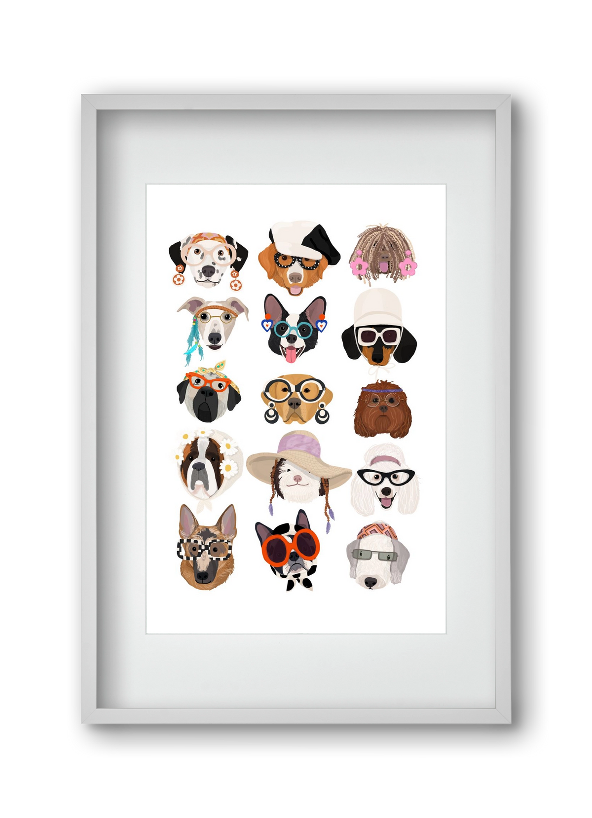 Dogs in the 1960's, 30x45 cm (20x30 cm), Fehér keret, paszpartuval