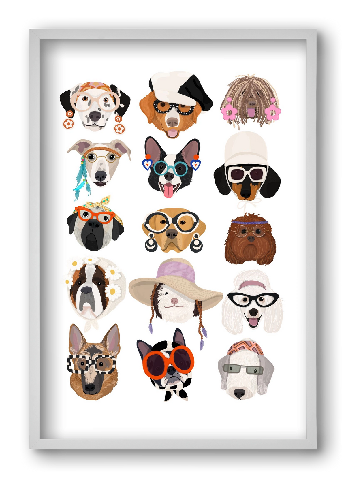 Dogs in the 1960's, 40x60 cm (40x60 cm), Fehér keret