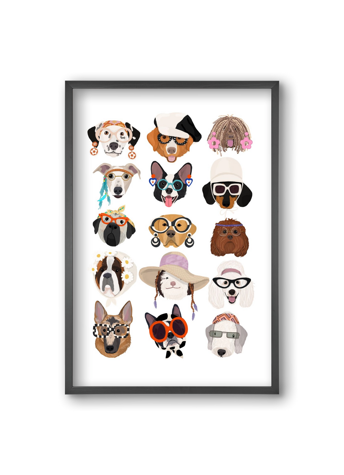 Dogs in the 1960's, 20x30 cm (20x30 cm), Fekete keret