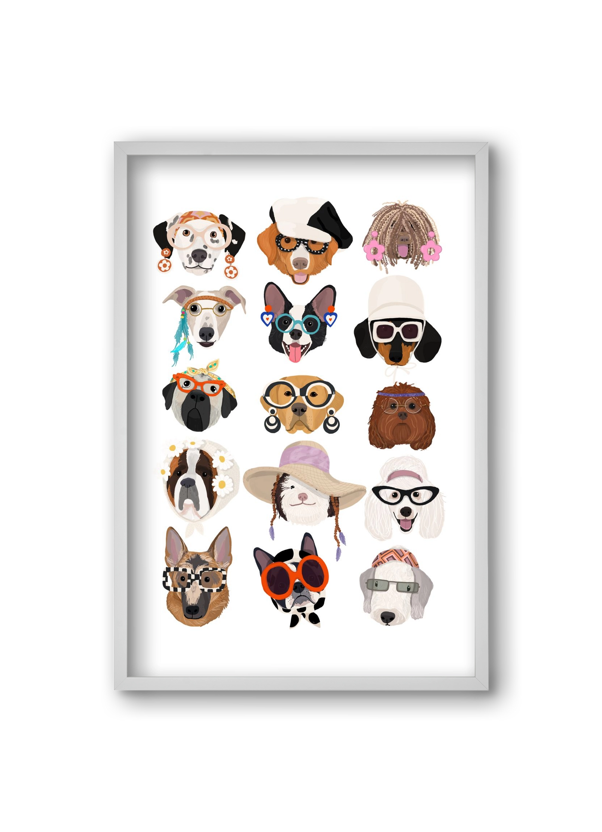 Dogs in the 1960's, 20x30 cm (20x30 cm), Fehér keret