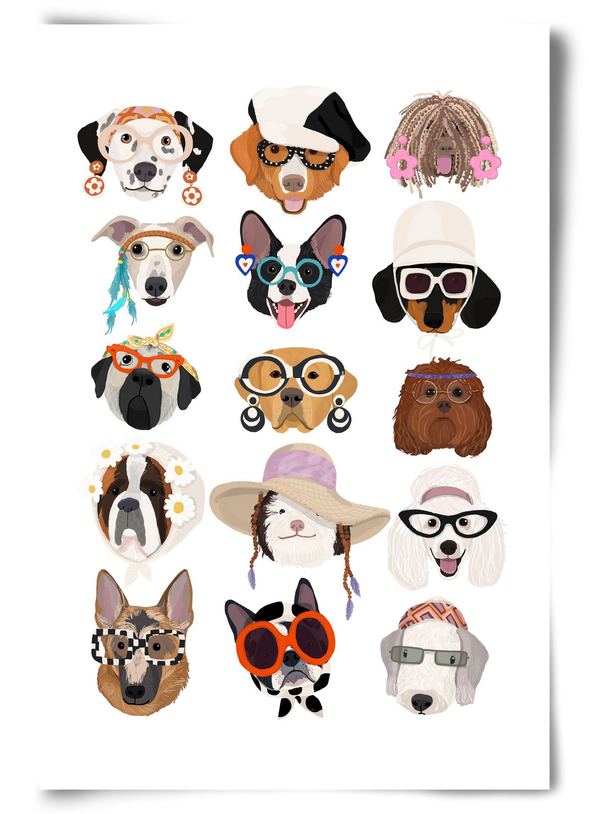 Dogs in the 1960's, 60x90 cm, Keret nélkül