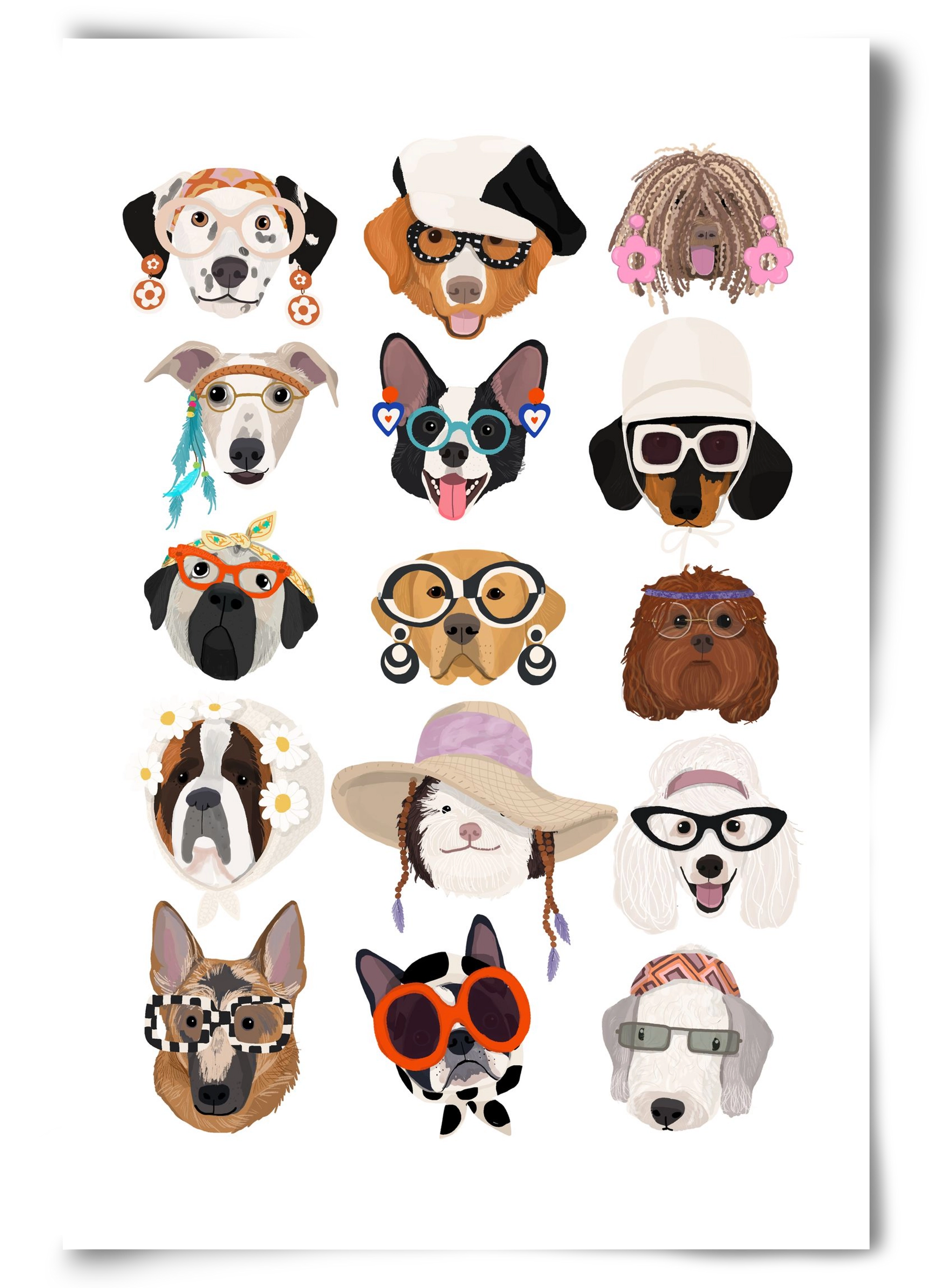 Dogs in the 1960's, 60x90 cm, Keret nélkül