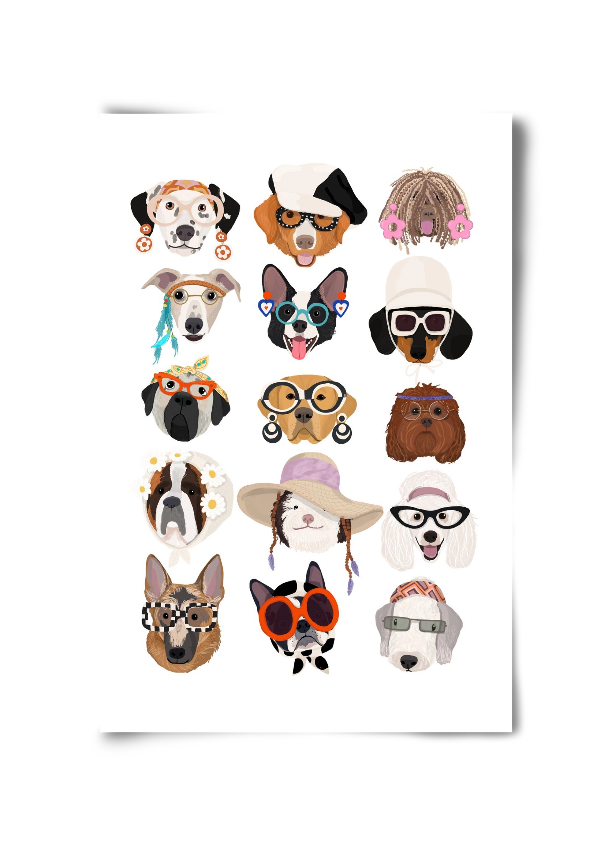 Dogs in the 1960's, 30x45 cm, Keret nélkül