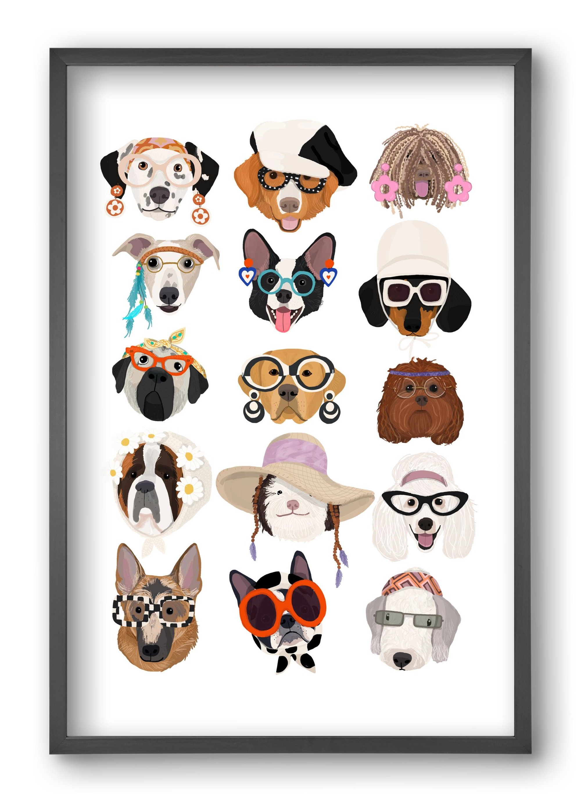 Dogs in the 1960's, 40x60 cm (40x60 cm), Fekete keret