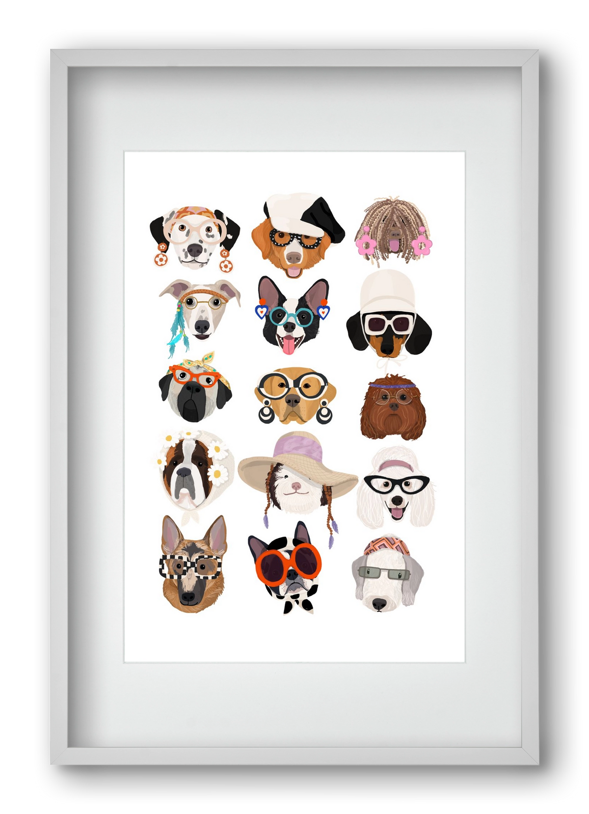 Dogs in the 1960's, 40x60 cm (30x45 cm), Fehér keret, paszpartuval