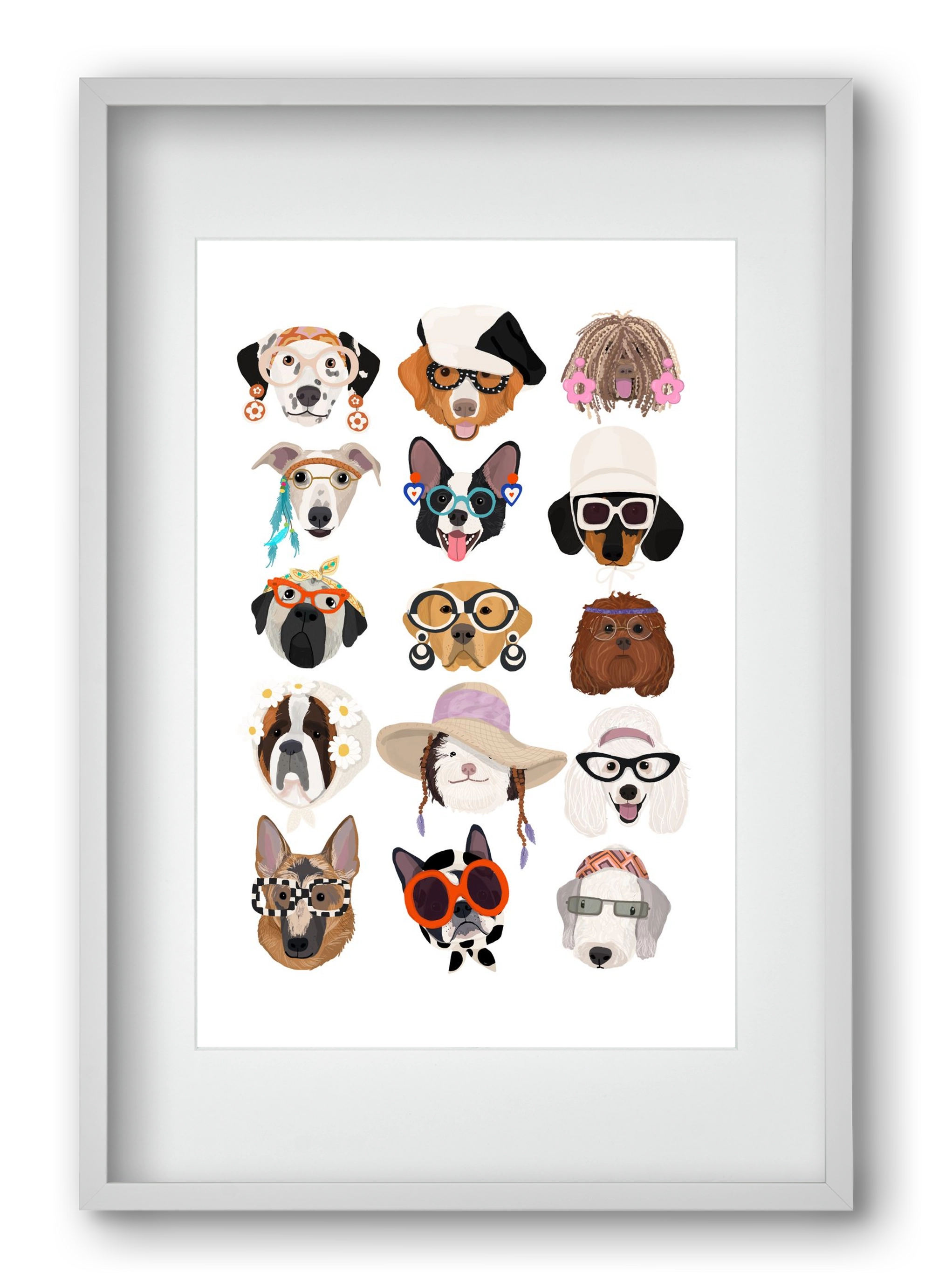 Dogs in the 1960's, 40x60 cm (30x45 cm), Fehér keret, paszpartuval