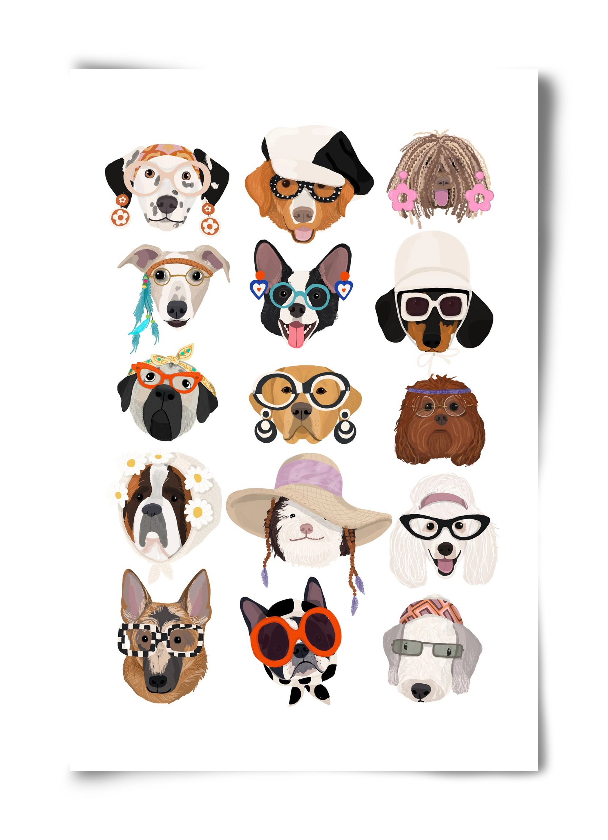 Dogs in the 1960's, 40x60 cm, Keret nélkül