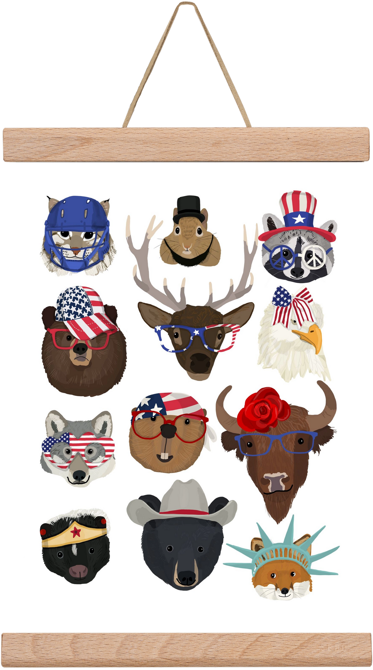 Animals of the planet USA, 20x30 cm (20x30 cm), Tölgy akasztó