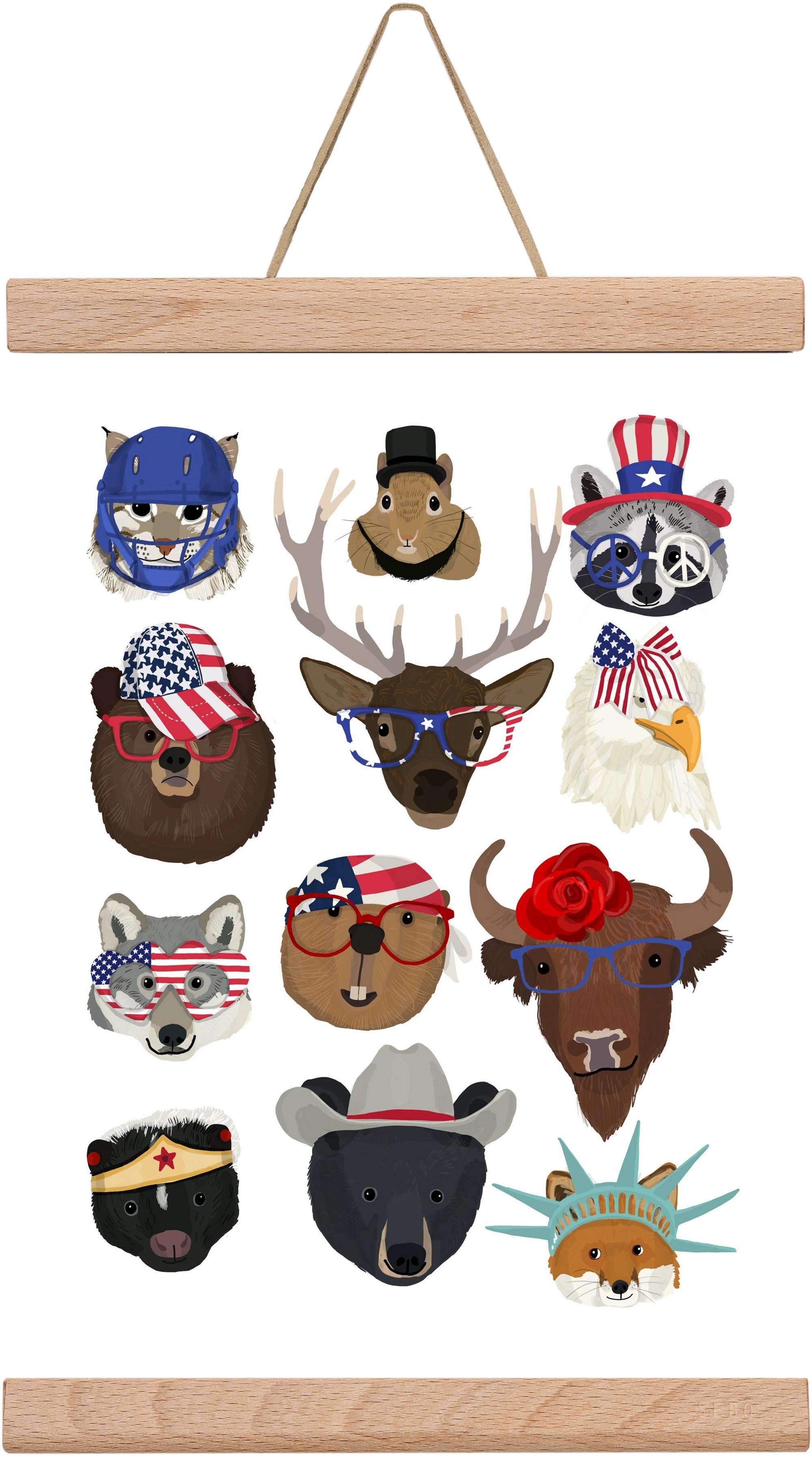 Animals of the planet USA, 20x30 cm (20x30 cm), Tölgy akasztó