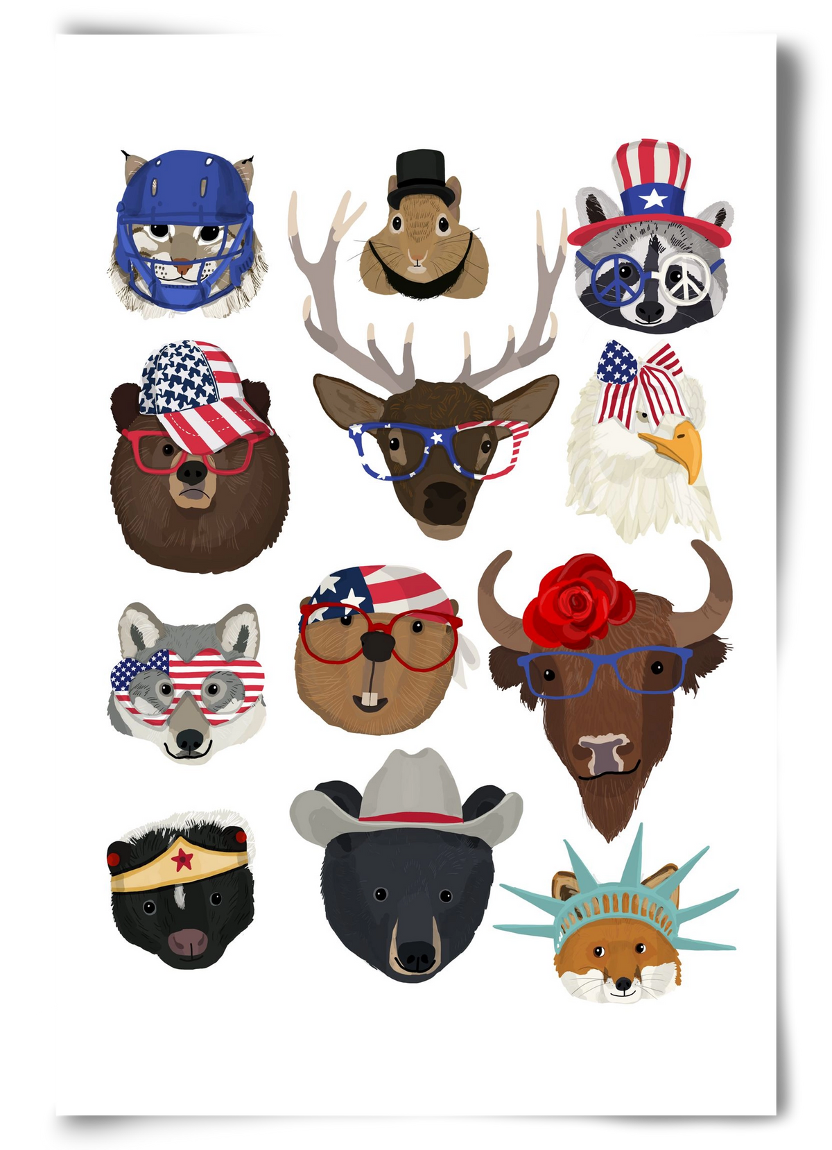 Animals of the planet USA, 60x90 cm, Keret nélkül