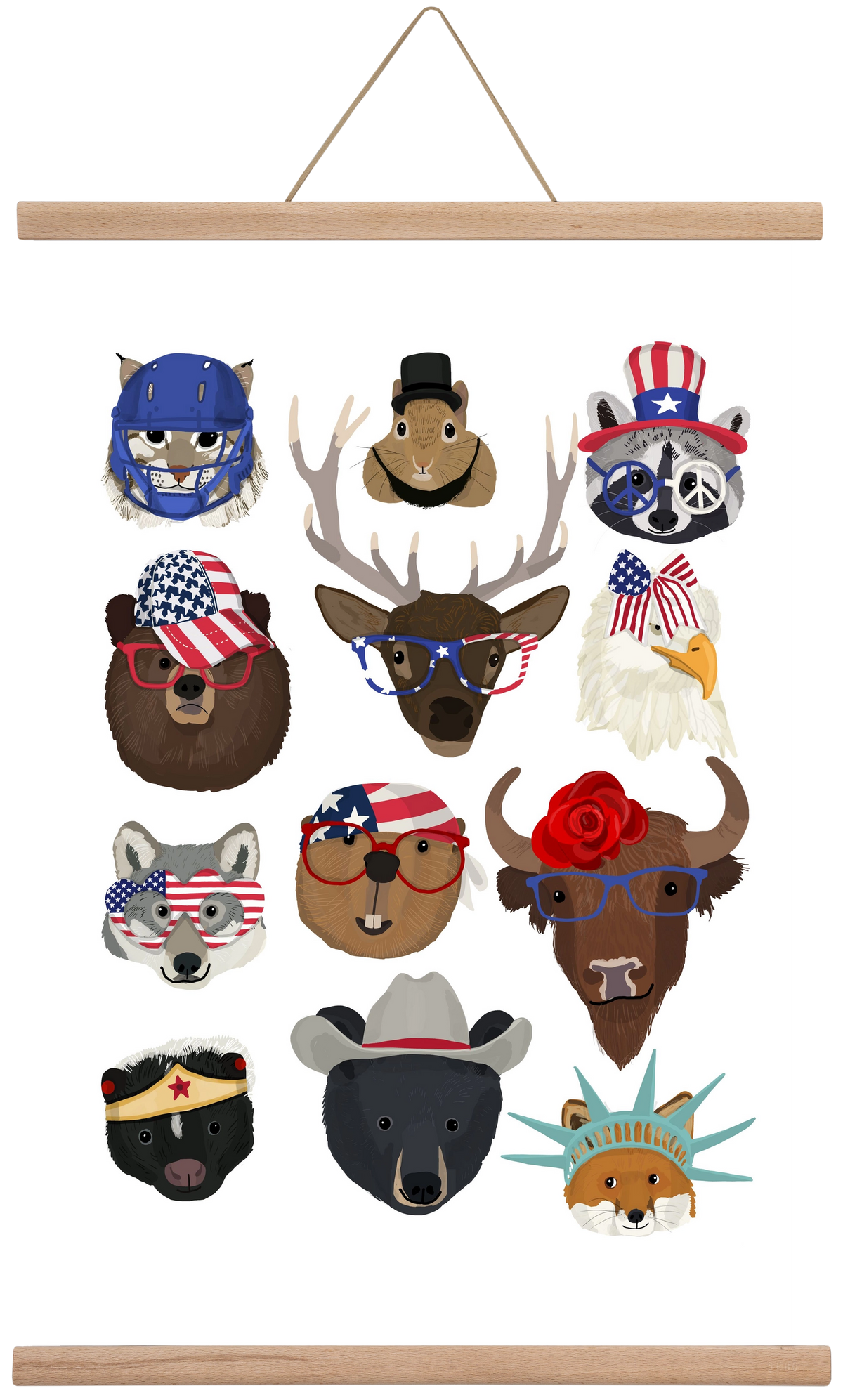 Animals of the planet USA, 40x60 cm (40x60 cm), Tölgy akasztó