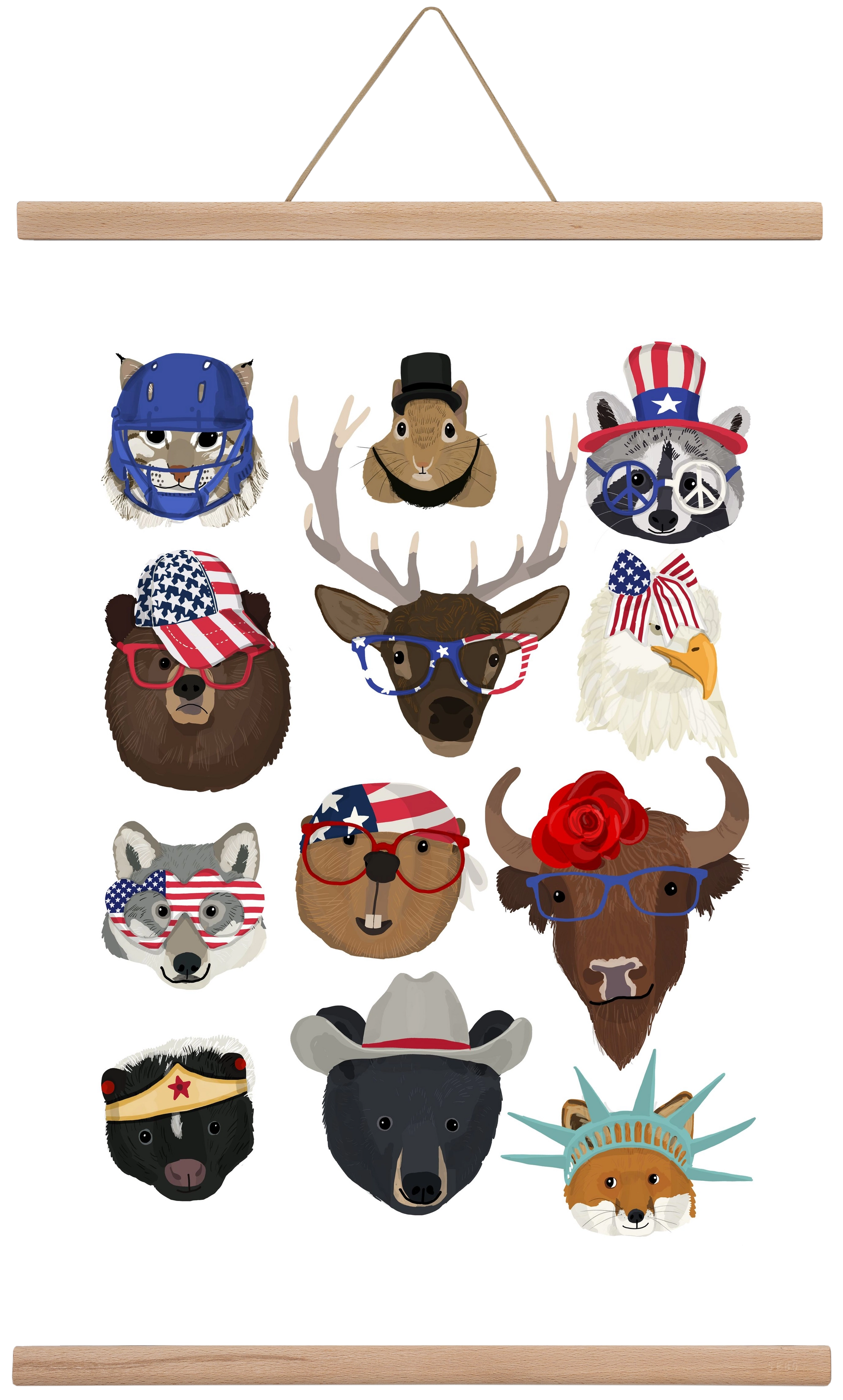 Animals of the planet USA, 40x60 cm (40x60 cm), Tölgy akasztó