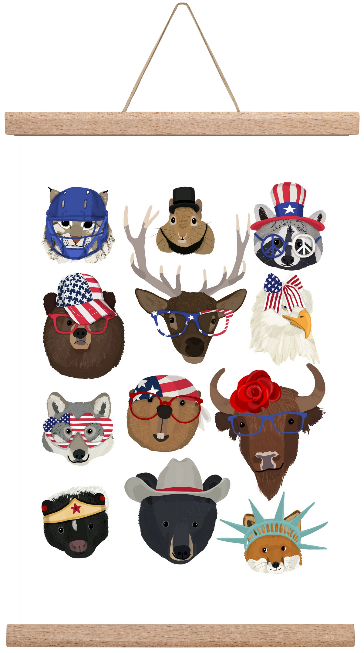 Animals of the planet USA, 30x45 cm (30x45 cm), Tölgy akasztó