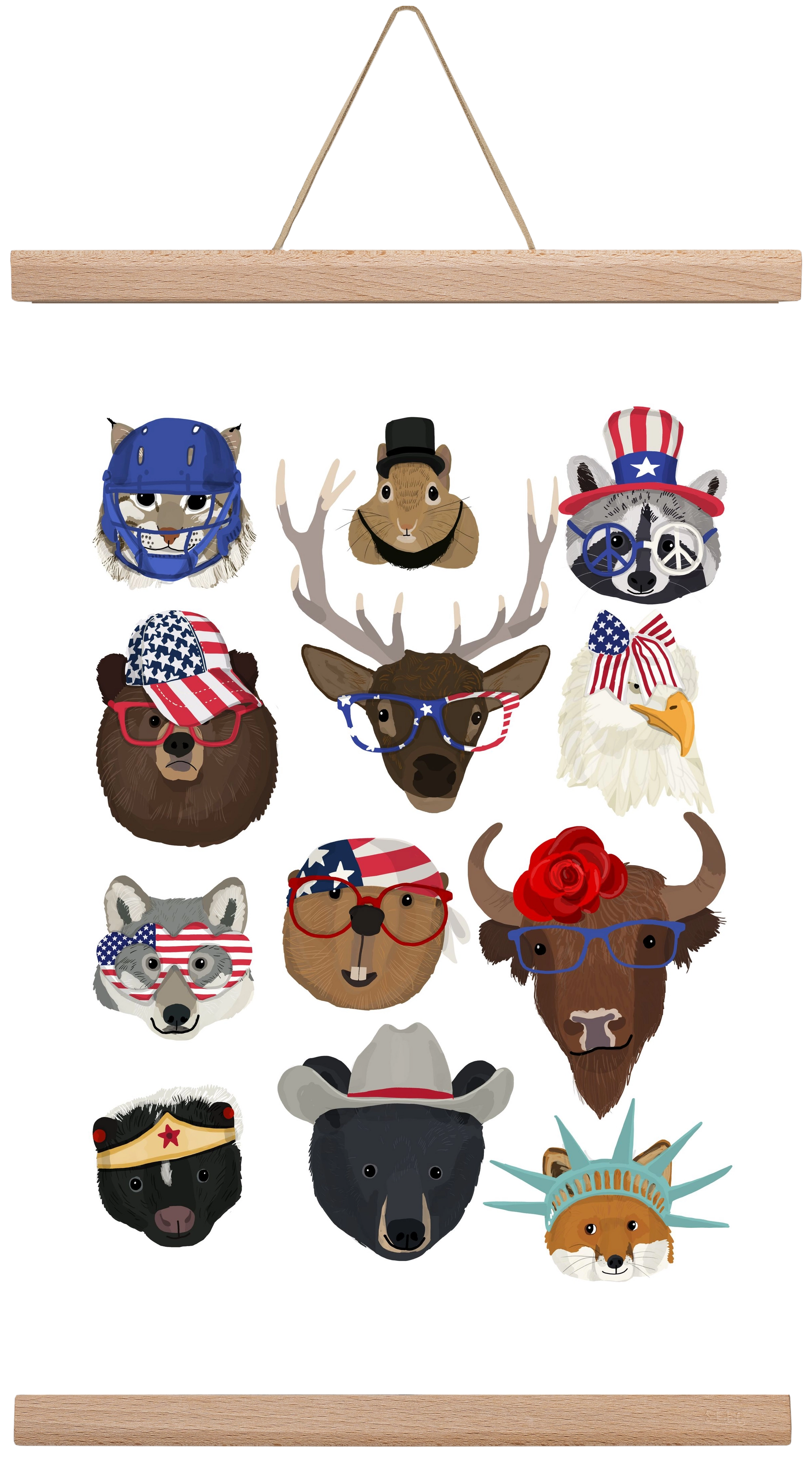 Animals of the planet USA, 30x45 cm (30x45 cm), Tölgy akasztó
