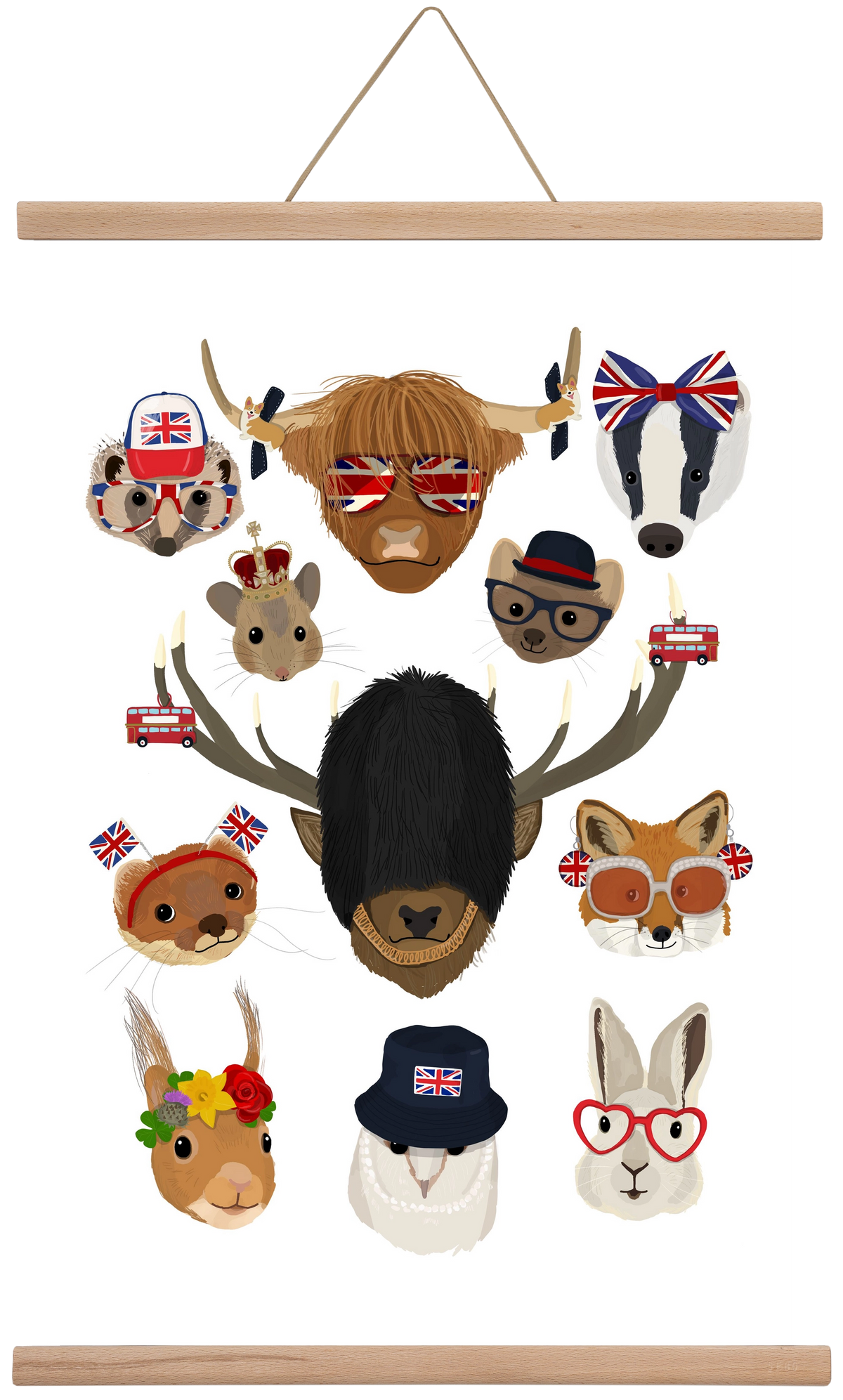 Animals of the planet United Kingdom, 40x60 cm (40x60 cm), Tölgy akasztó