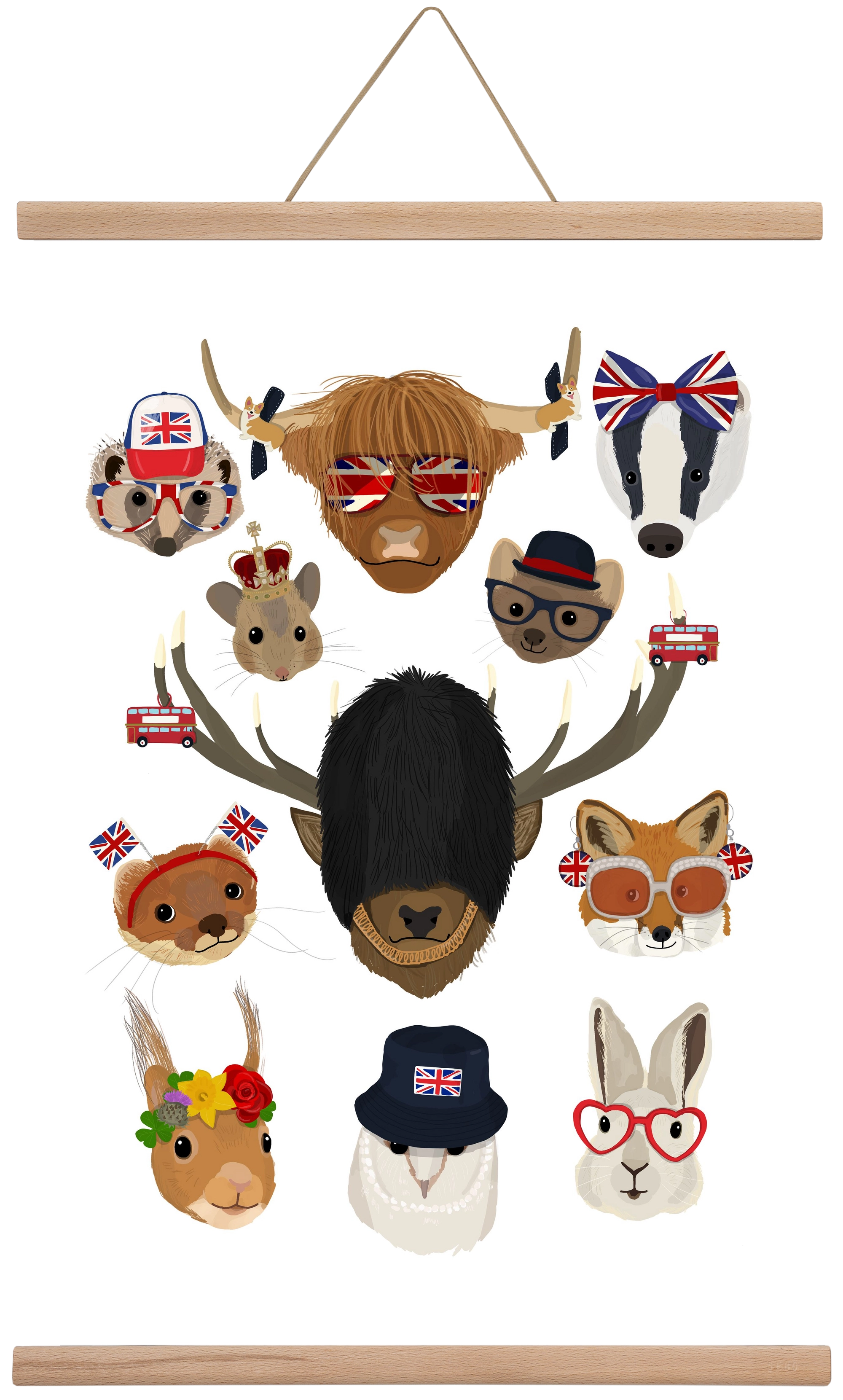 Animals of the planet United Kingdom, 40x60 cm (40x60 cm), Tölgy akasztó