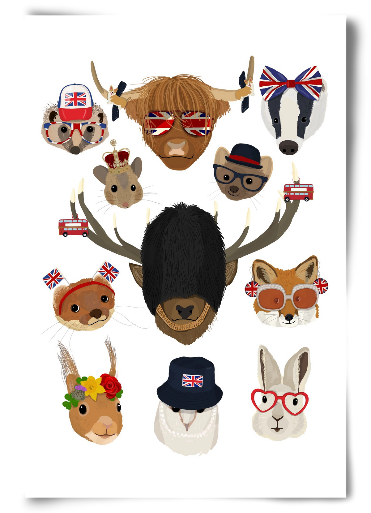 Animals of the planet United Kingdom, 60x90 cm, Keret nélkül