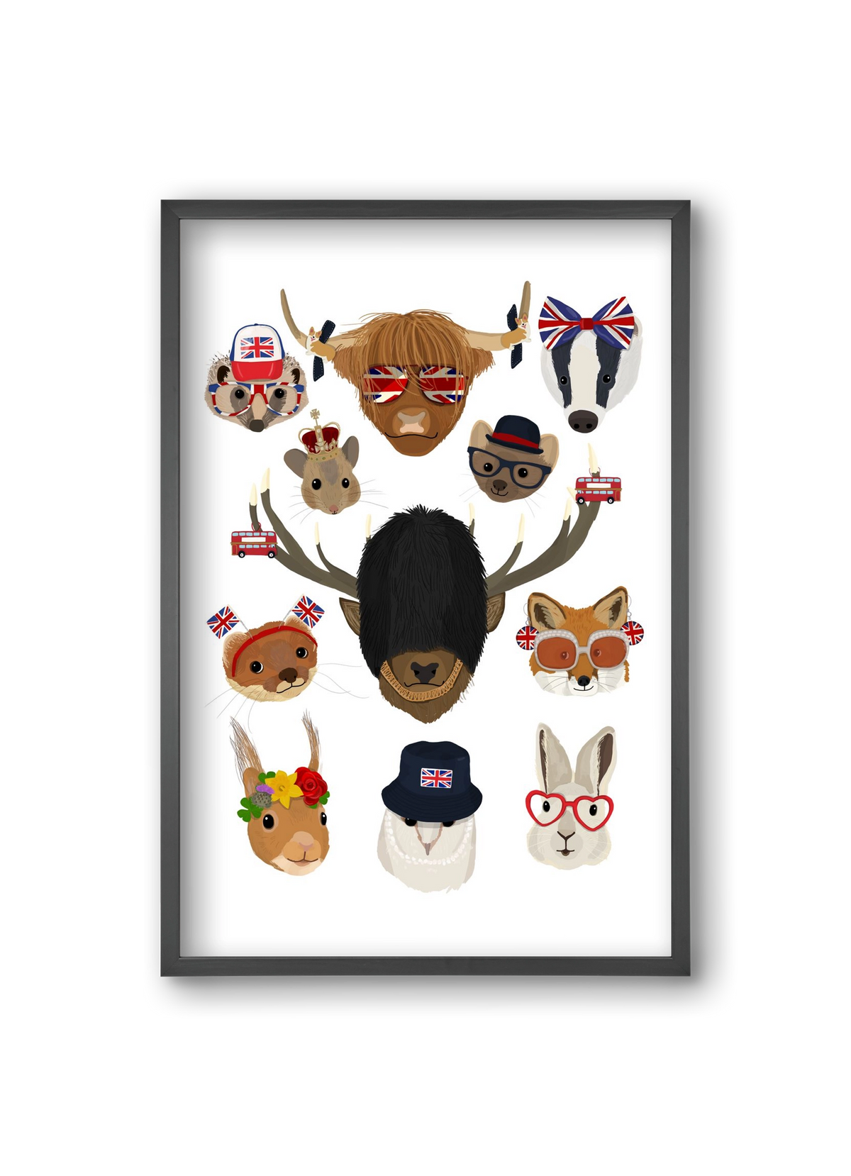 Animals of the planet United Kingdom, 20x30 cm (20x30 cm), Fekete keret