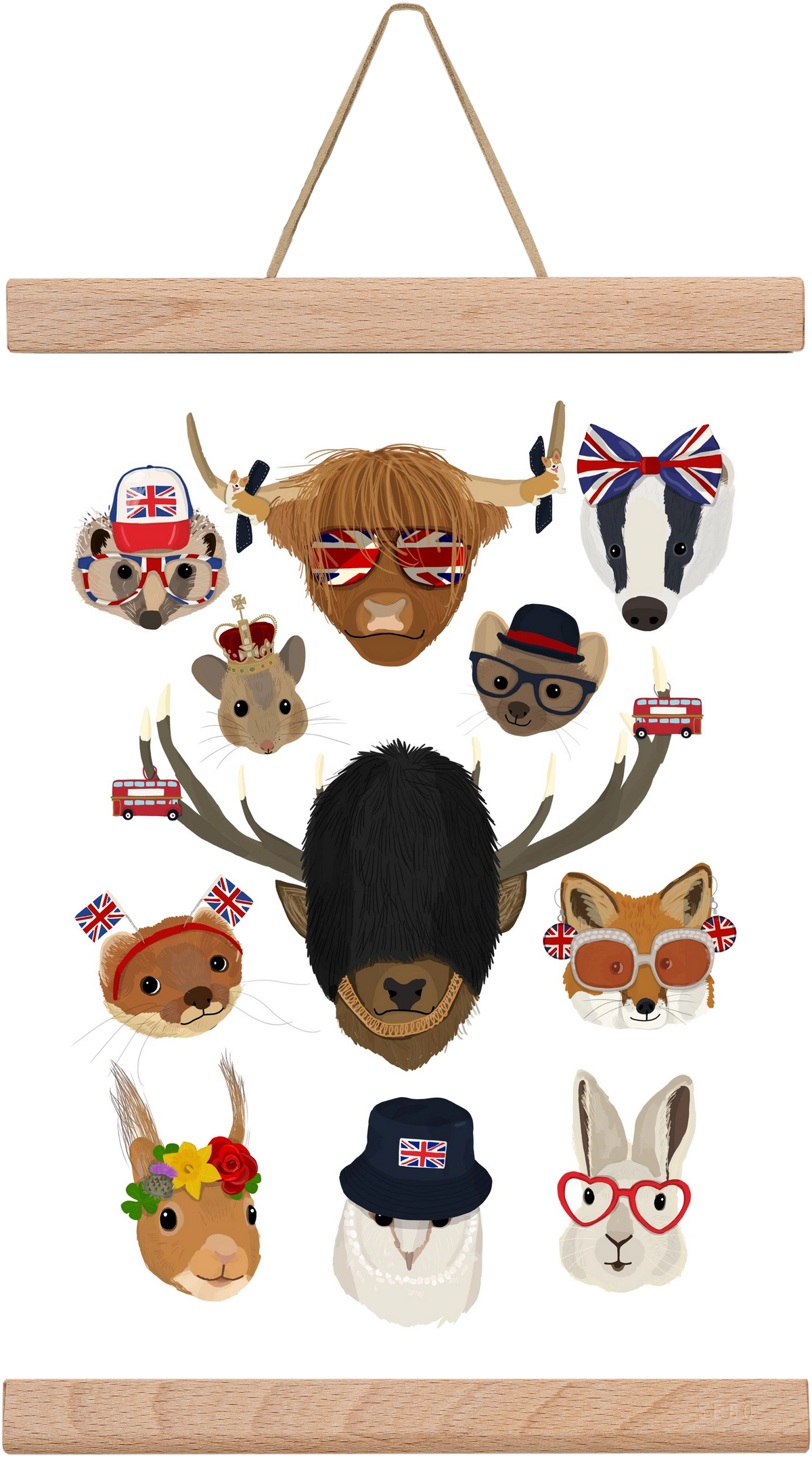 Animals of the planet United Kingdom, 20x30 cm (20x30 cm), Tölgy akasztó