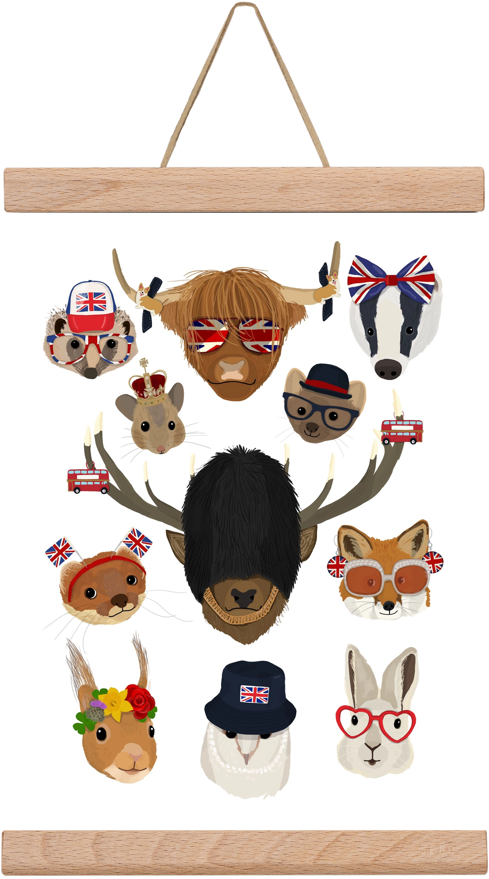 Animals of the planet United Kingdom, 20x30 cm (20x30 cm), Tölgy akasztó