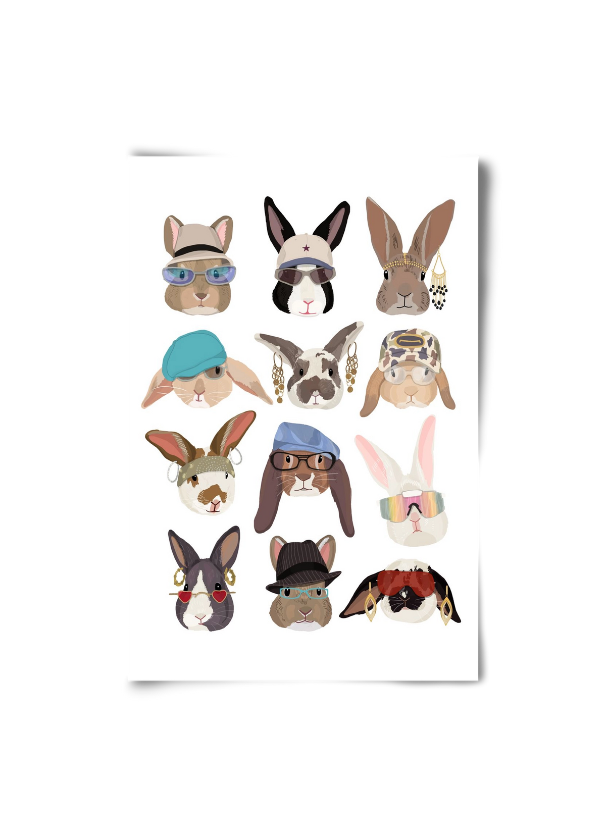 Rabbits wearing glasses in the 2000's , 20x30 cm, Keret nélkül