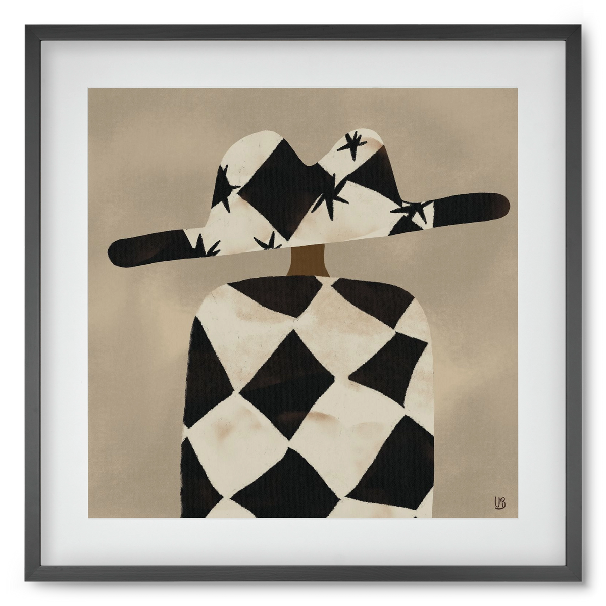 Au revoir, 50x50 cm (40x40 cm), Fekete keret, paszpartuval