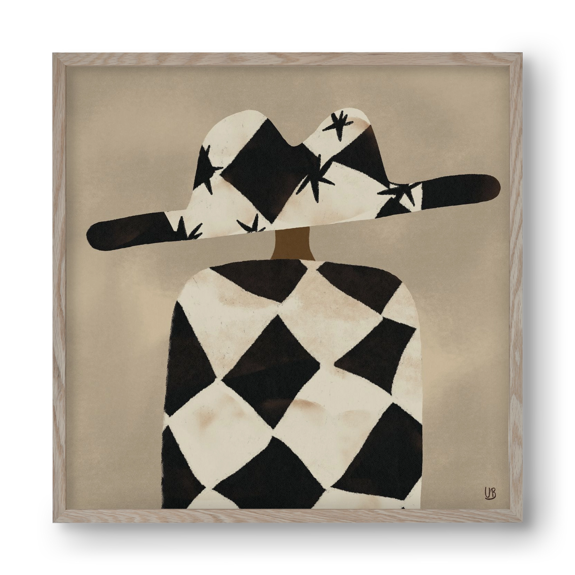Au revoir, 40x40 cm (40x40 cm), Tölgy keret