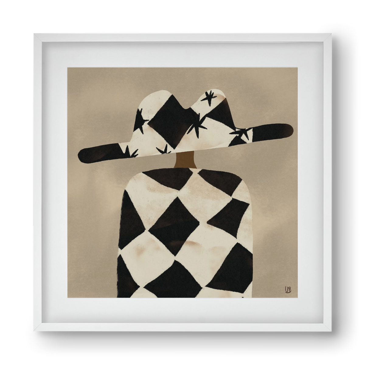 Au revoir, 40x40 cm (30x30 cm), Fehér keret, paszpartuval