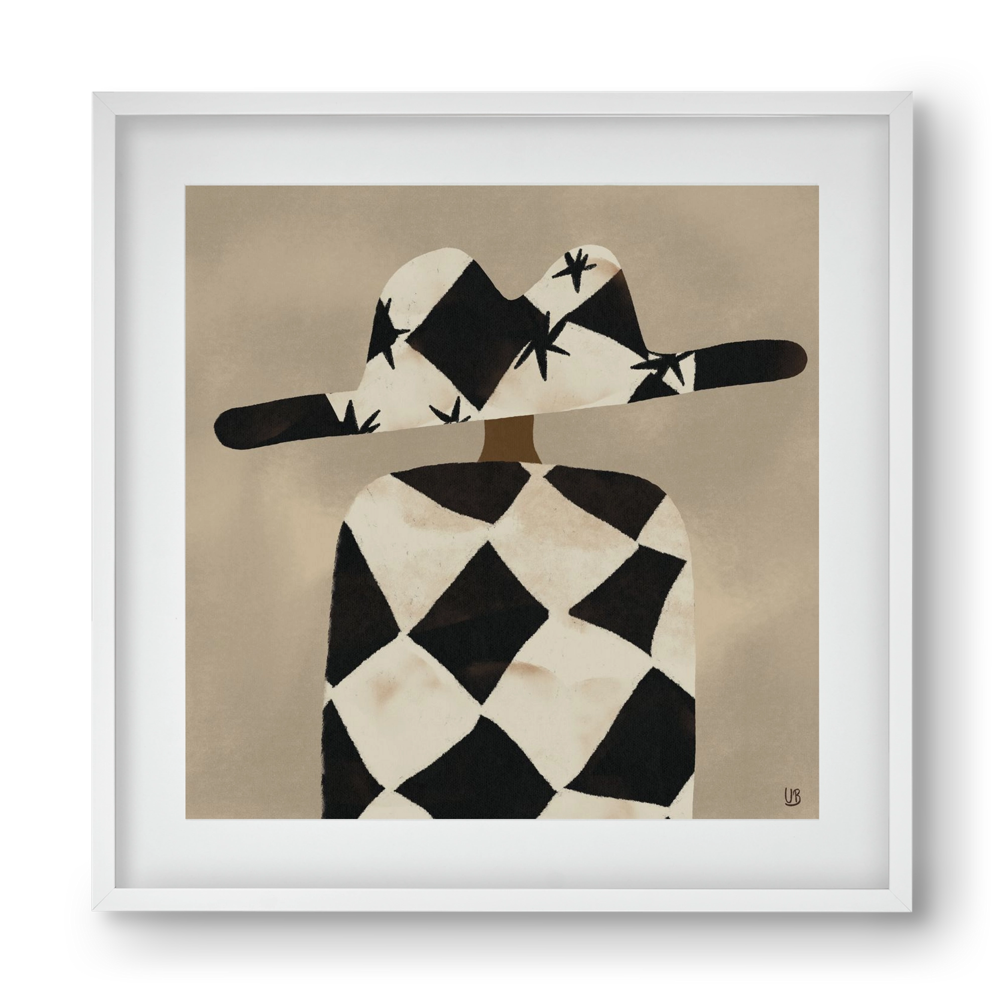 Au revoir, 40x40 cm (30x30 cm), Fehér keret, paszpartuval
