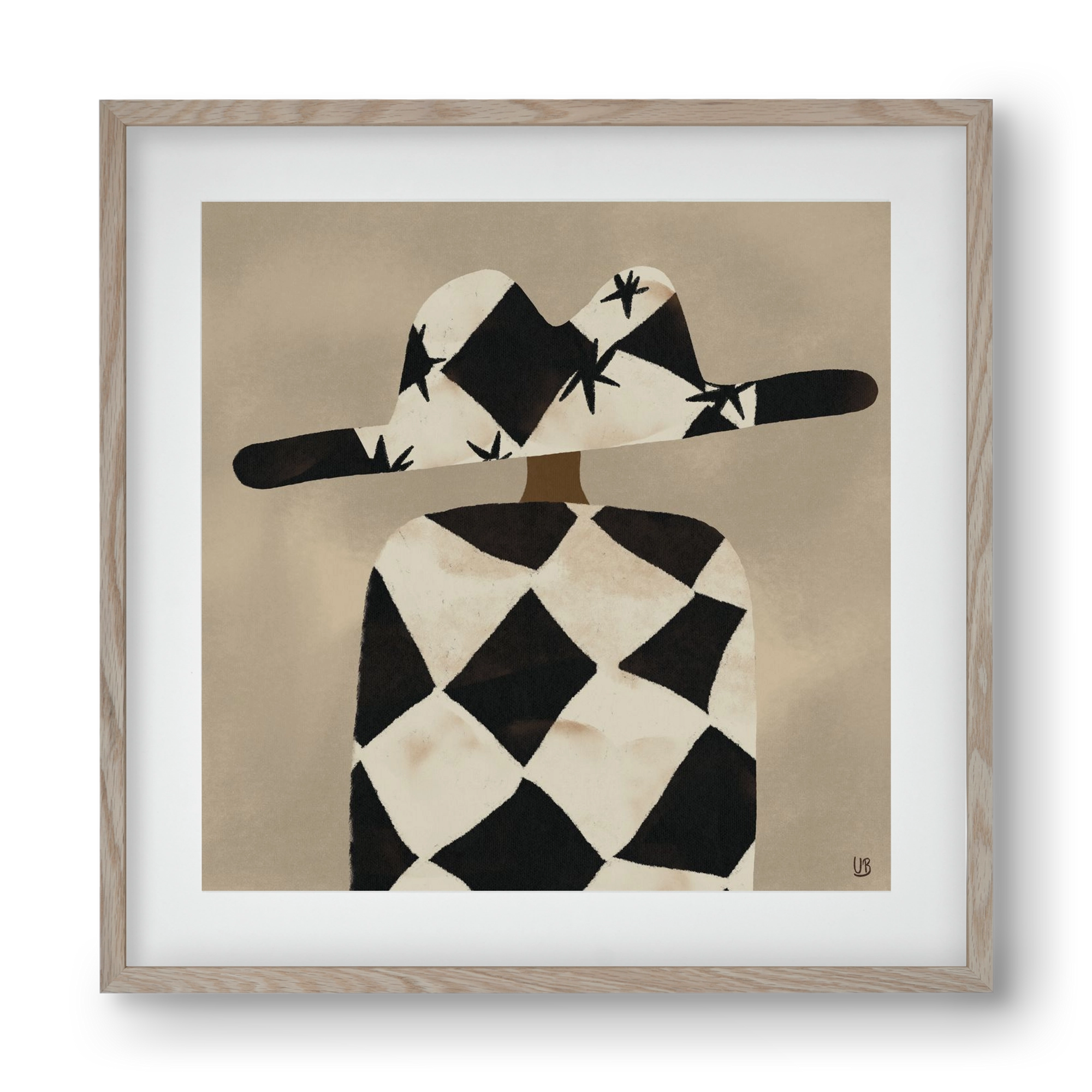 Au revoir, 40x40 cm (30x30 cm), Tölgy keret, paszpartuval