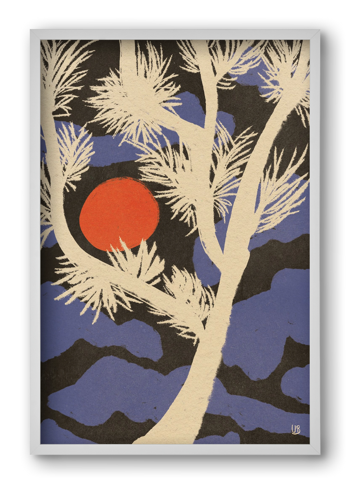 Japanese skies, 40x60 cm (40x60 cm), Fehér keret