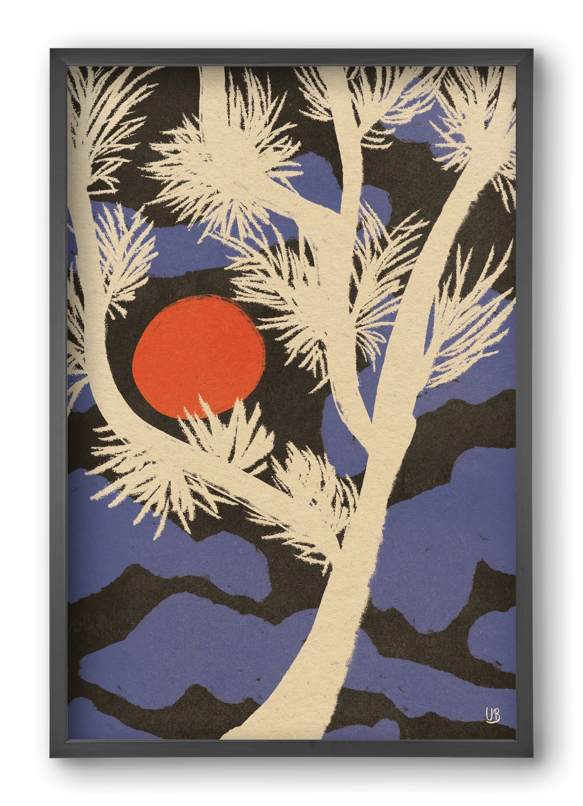 Japanese skies, 40x60 cm (40x60 cm), Fekete keret