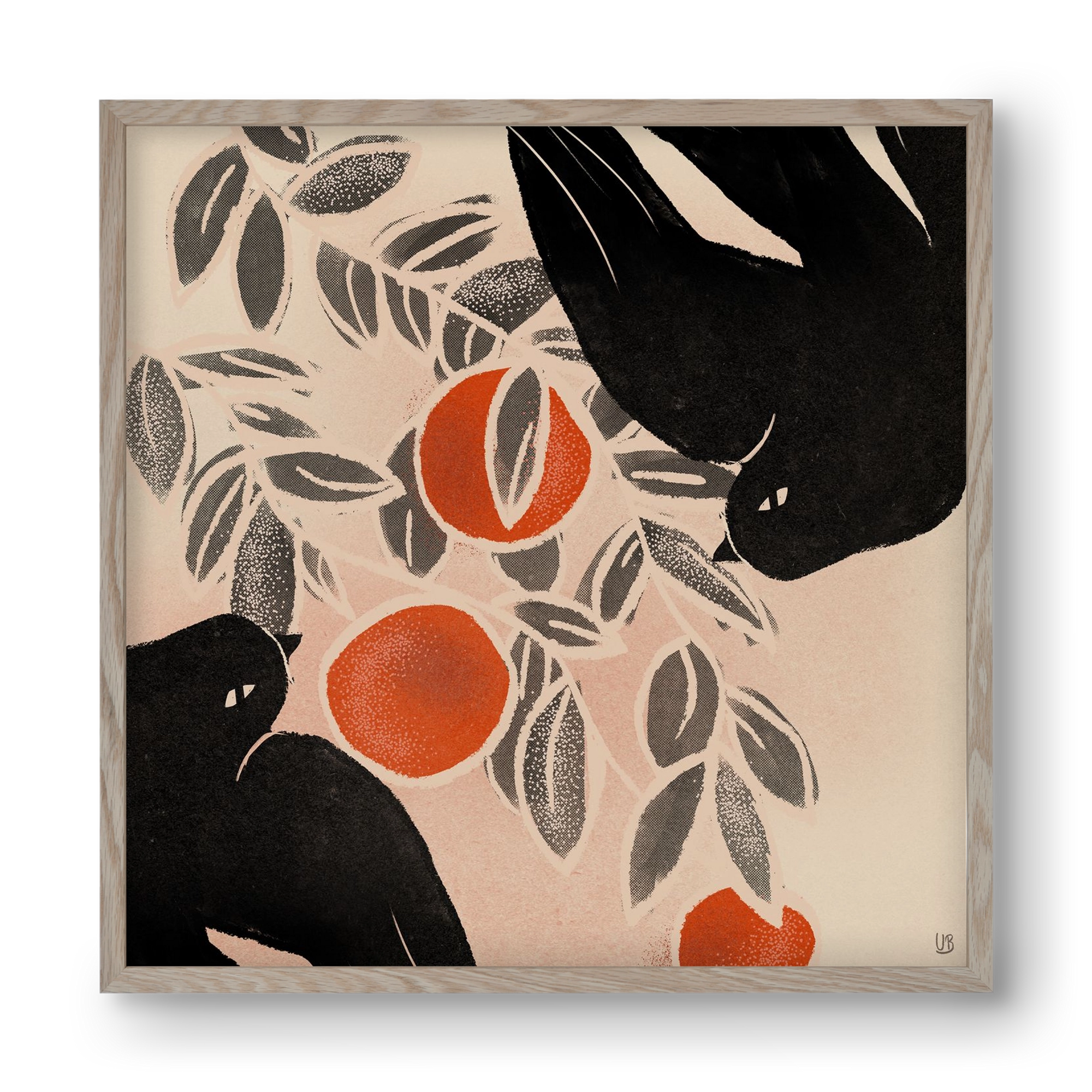 Fruits of autumn, 40x40 cm (40x40 cm), Tölgy keret