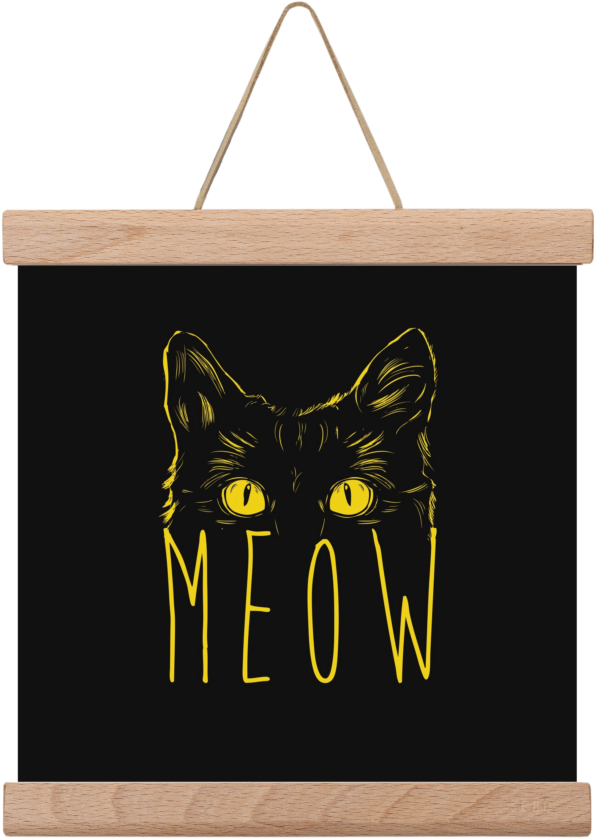Meow, 20x20 cm (20x20 cm), Tölgy akasztó