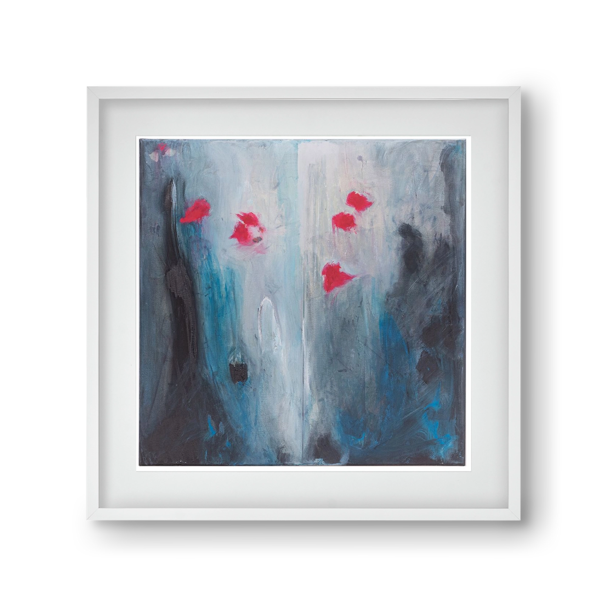 beengedett, 30x30 cm (20x20 cm), Fehér keret, paszpartuval