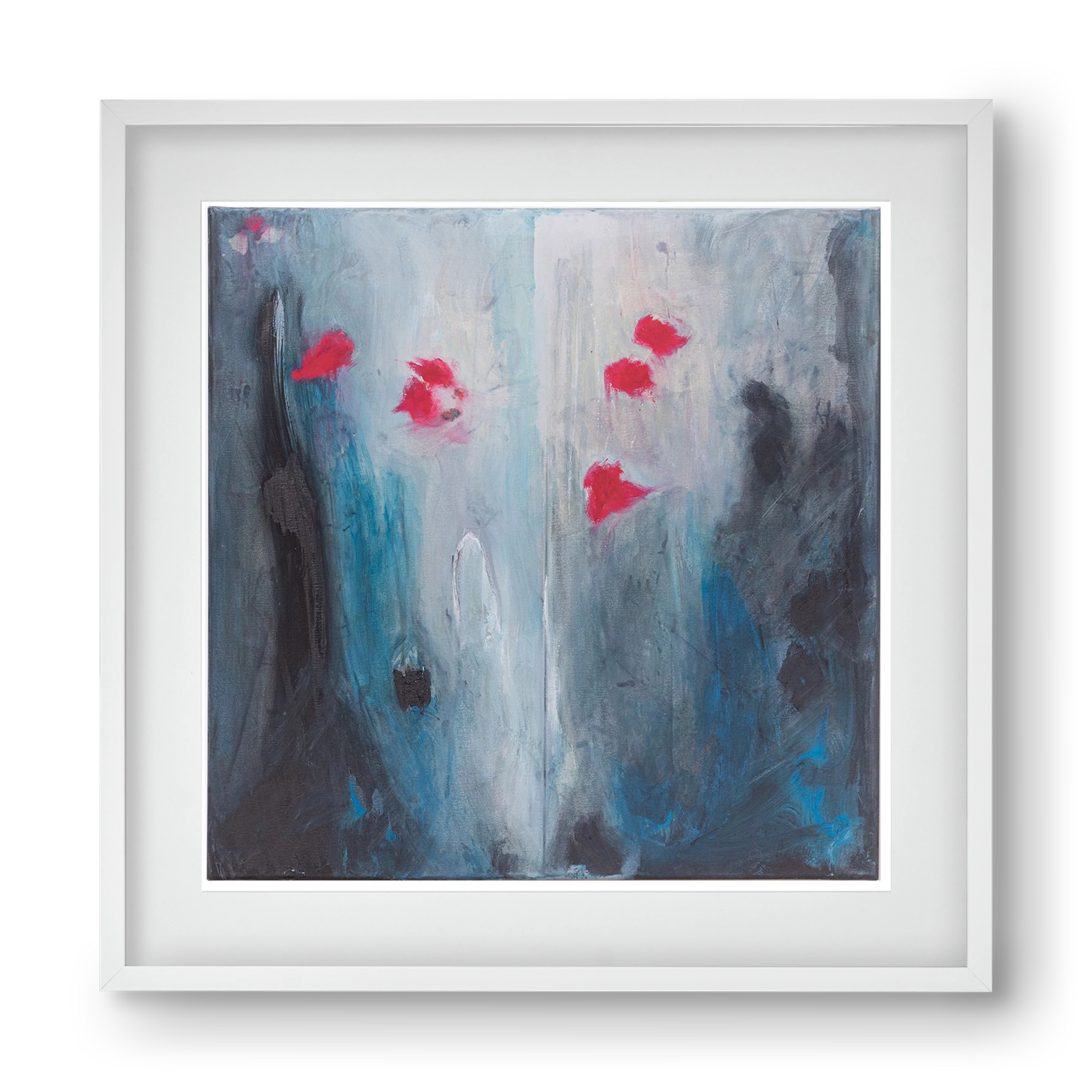 beengedett, 40x40 cm (30x30 cm), Fehér keret, paszpartuval
