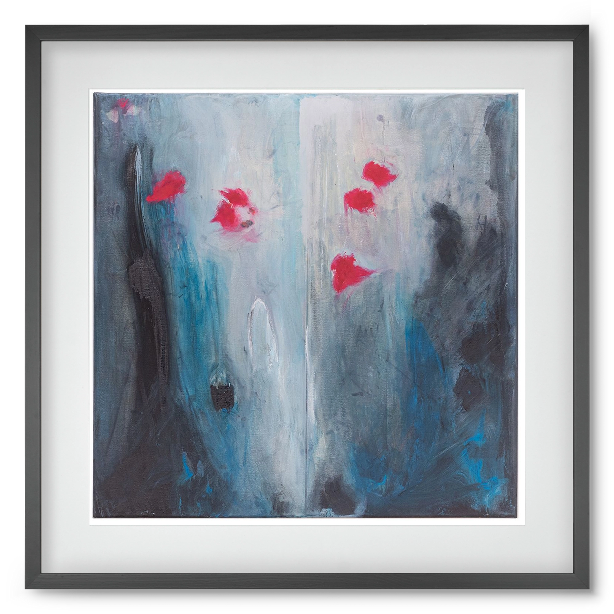 beengedett, 50x50 cm (40x40 cm), Fekete keret, paszpartuval