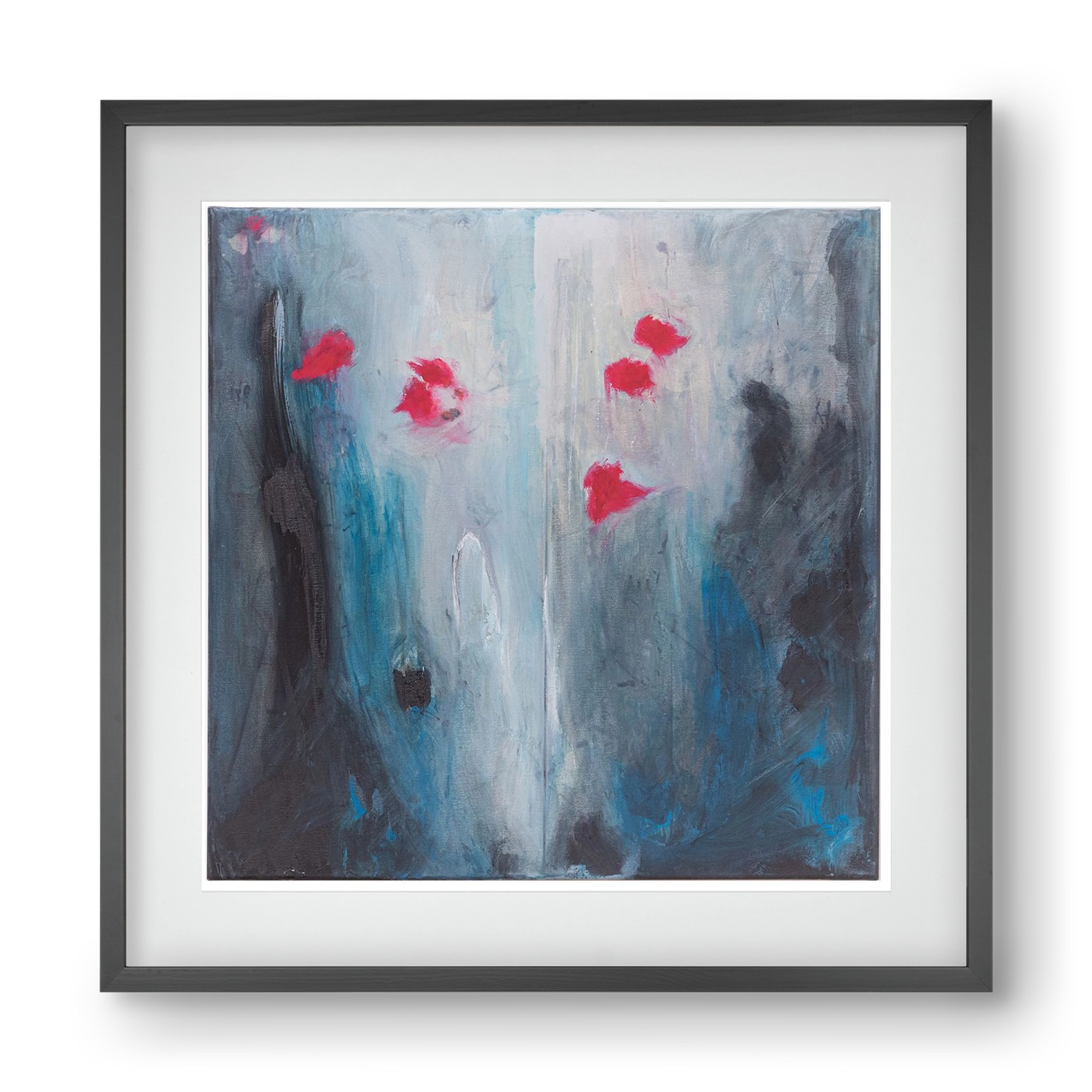 beengedett, 40x40 cm (30x30 cm), Fekete keret, paszpartuval