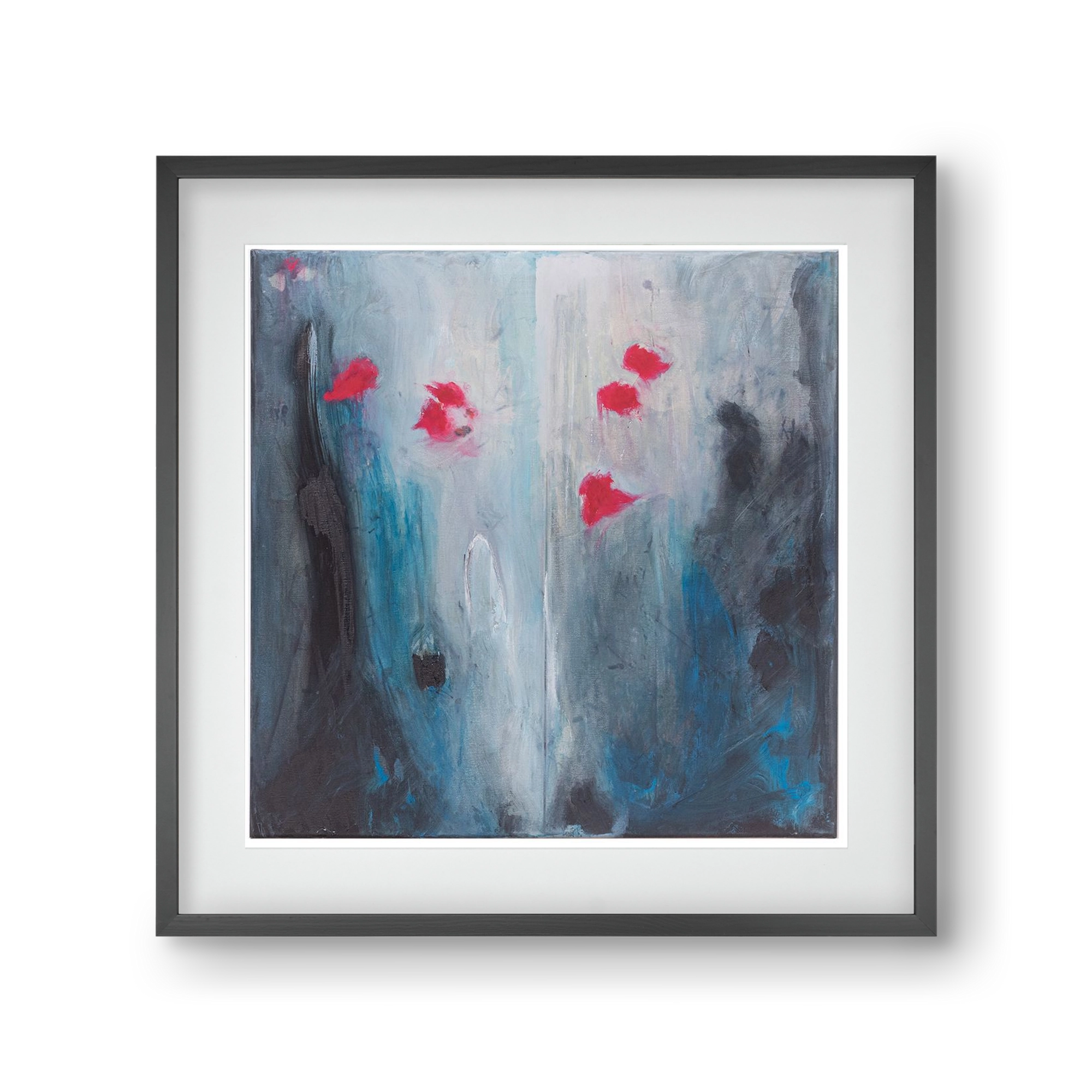 beengedett, 30x30 cm (20x20 cm), Fekete keret, paszpartuval