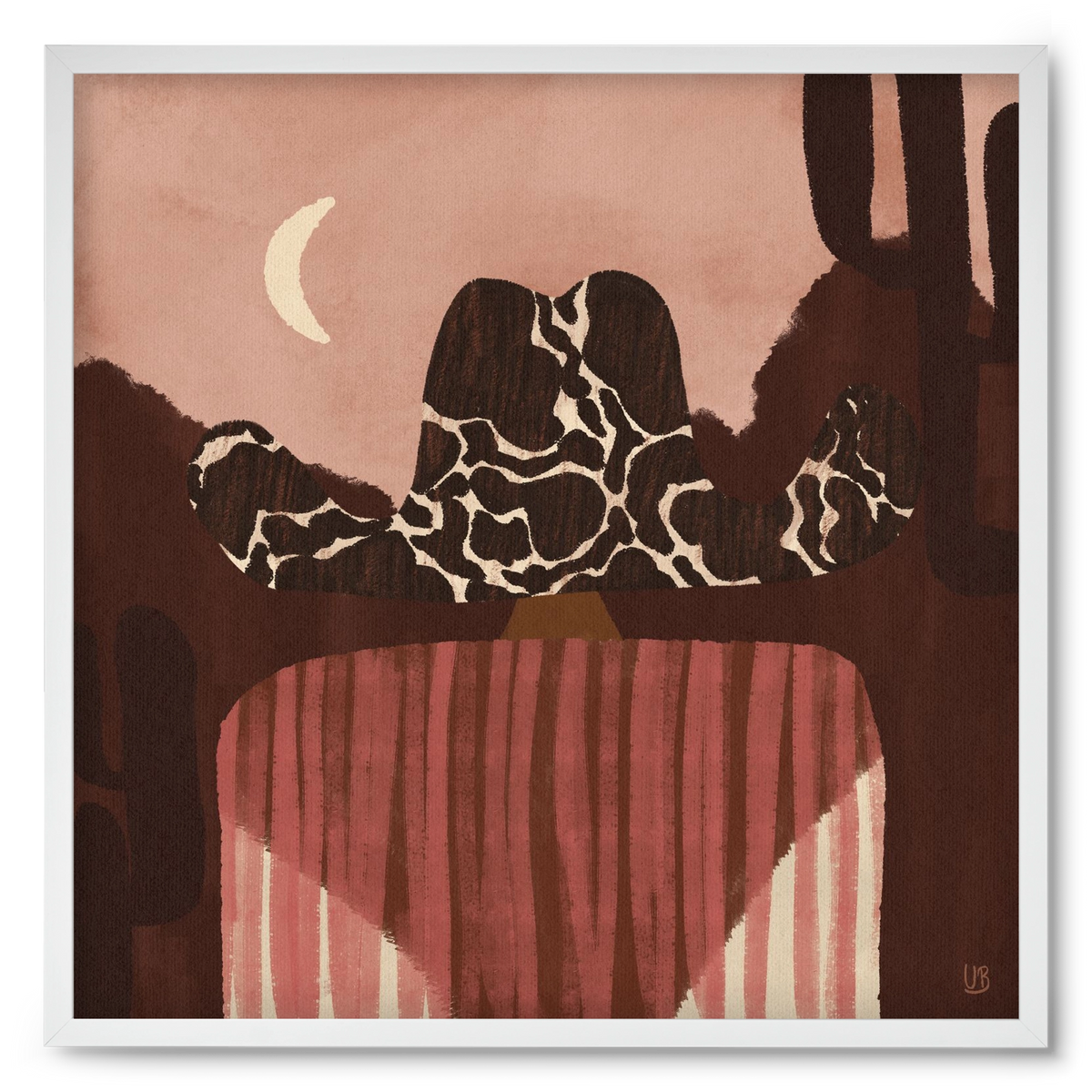 Dashing the Wild West, 50x50 cm (50x50 cm), Fehér keret