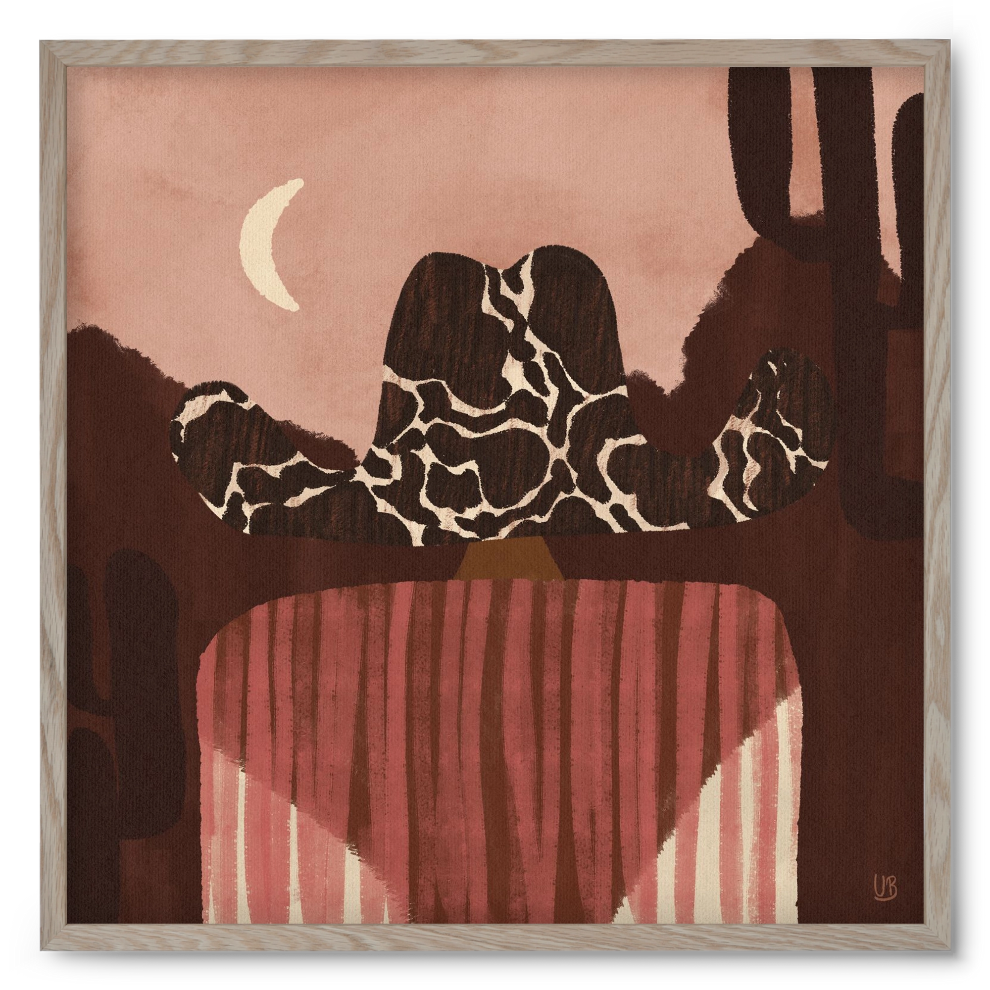 Dashing the Wild West, 50x50 cm (50x50 cm), Tölgy keret