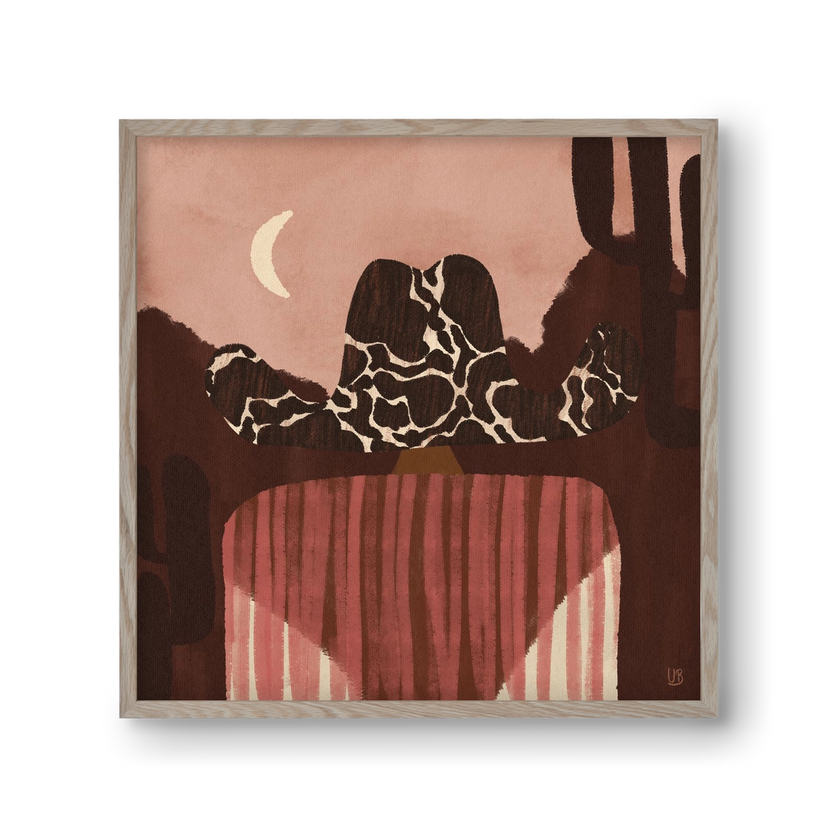 Dashing the Wild West, 30x30 cm (30x30 cm), Tölgy keret