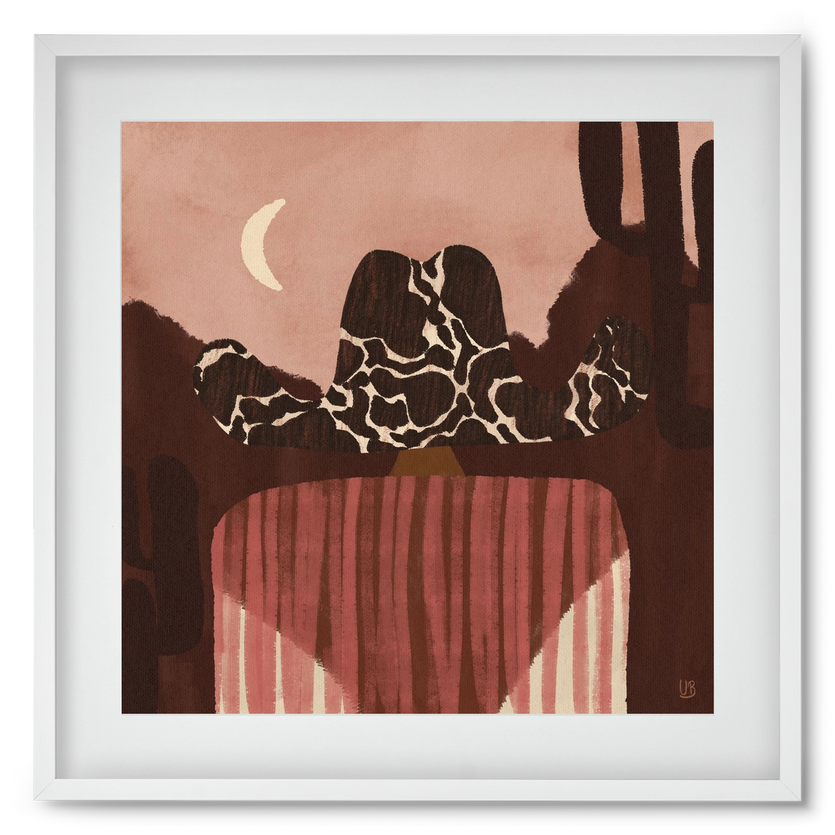Dashing the Wild West, 50x50 cm (40x40 cm), Fehér keret, paszpartuval